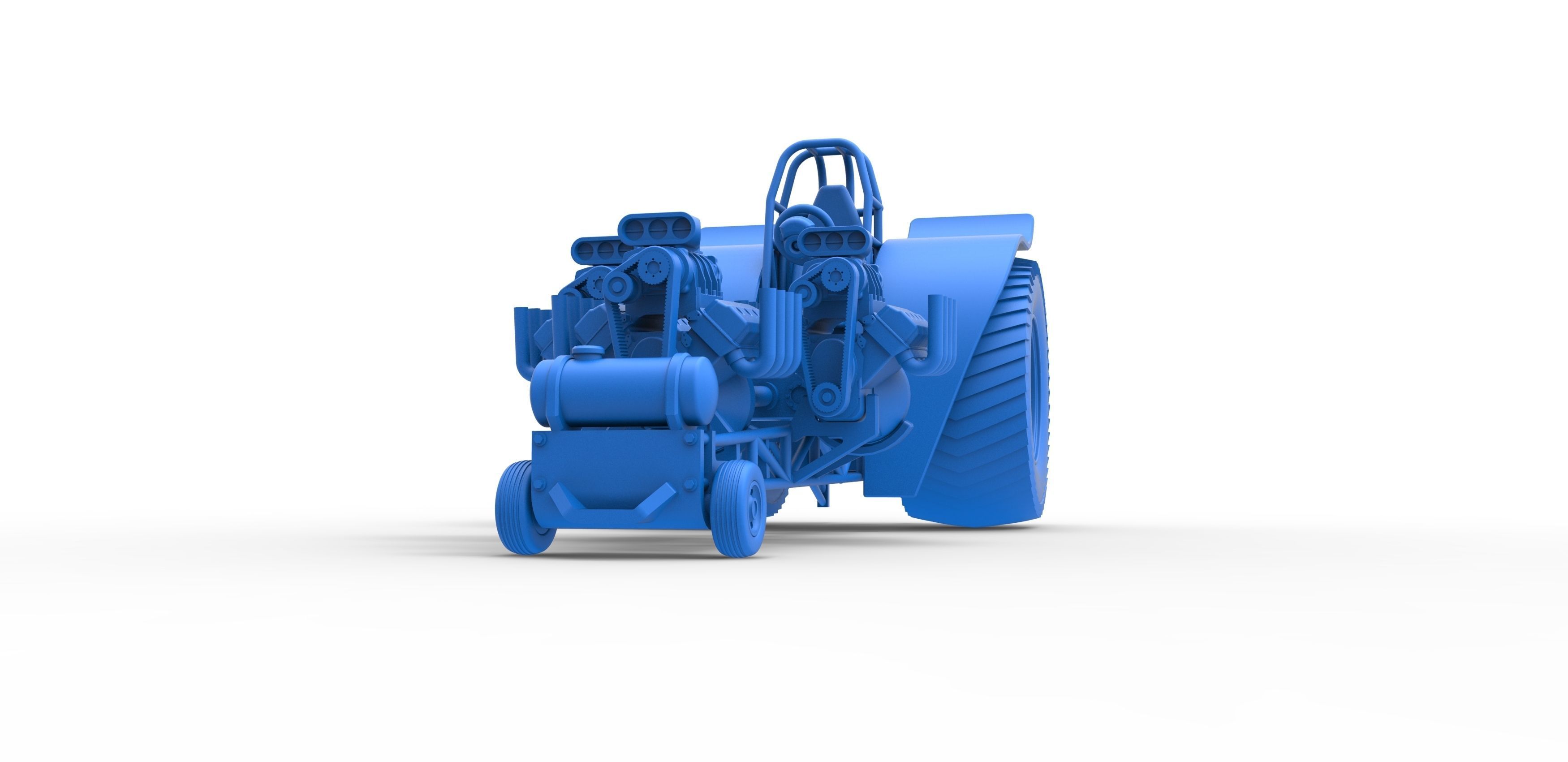 Pulling tractor 3 engines V8 Version 3 Scale 1 to 25 3D print model_19