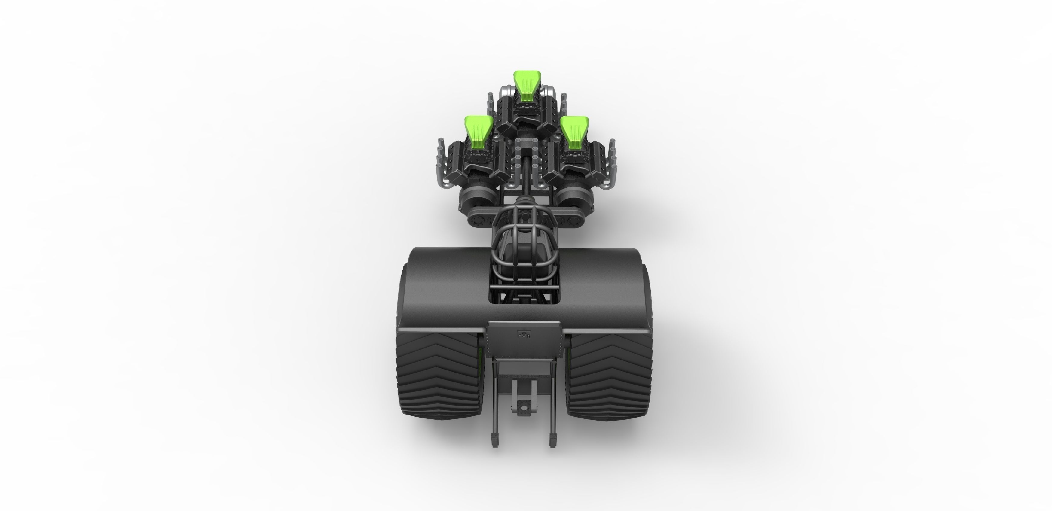 Pulling tractor 3 engines V8 Version 3 Scale 1 to 25 3D print model_13