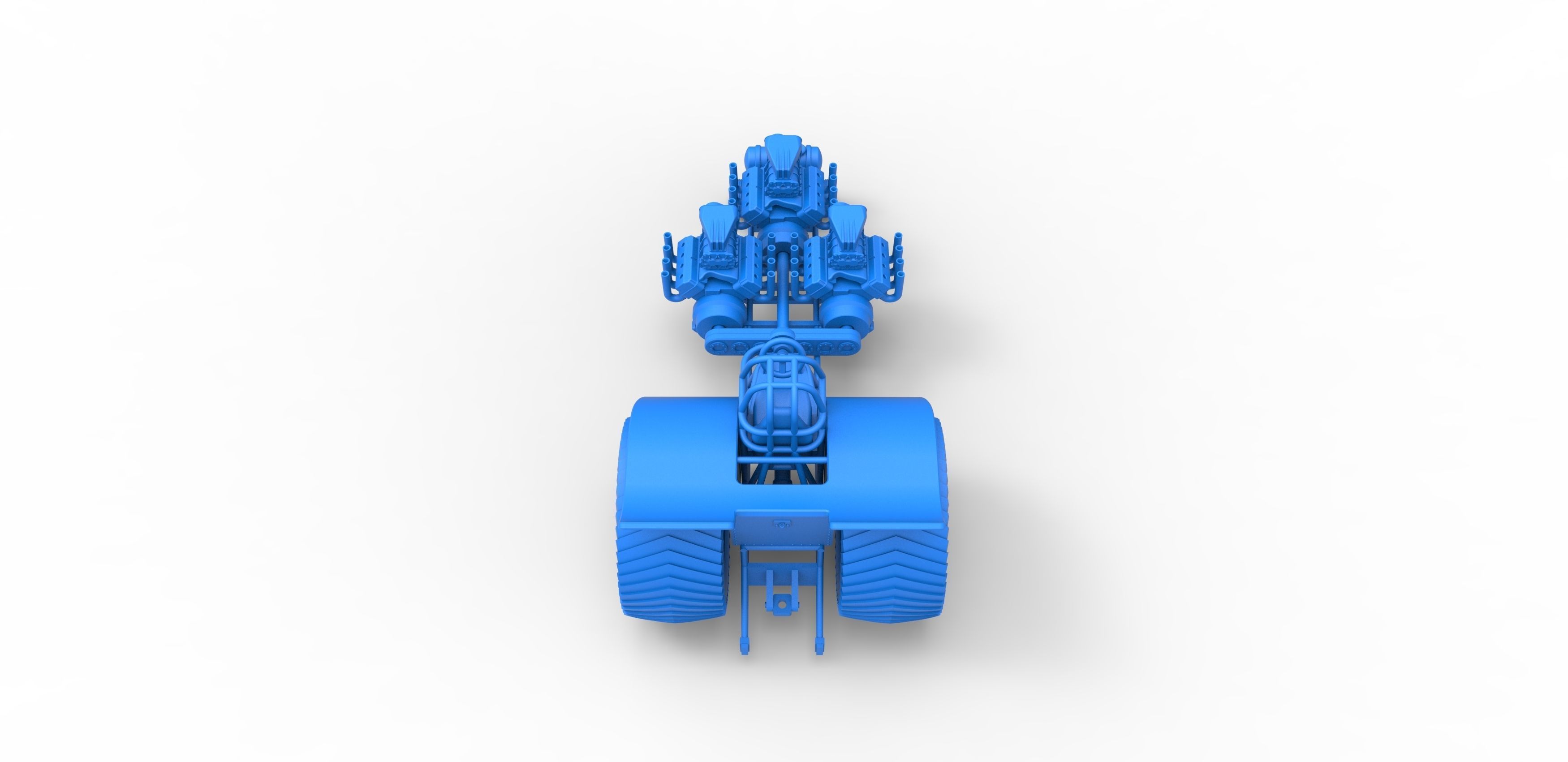 Pulling tractor 3 engines V8 Version 3 Scale 1 to 25 3D print model_27