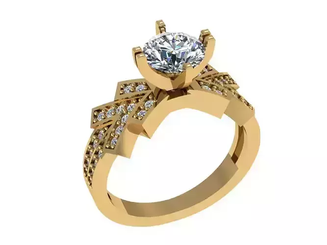 Ring331 diamond engagement ring gold
