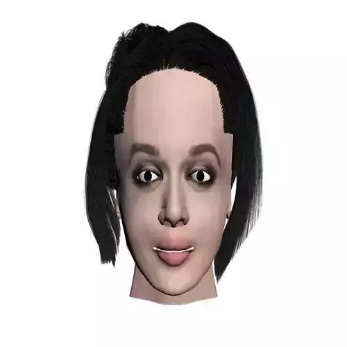 Head Cartoon girl 3D model