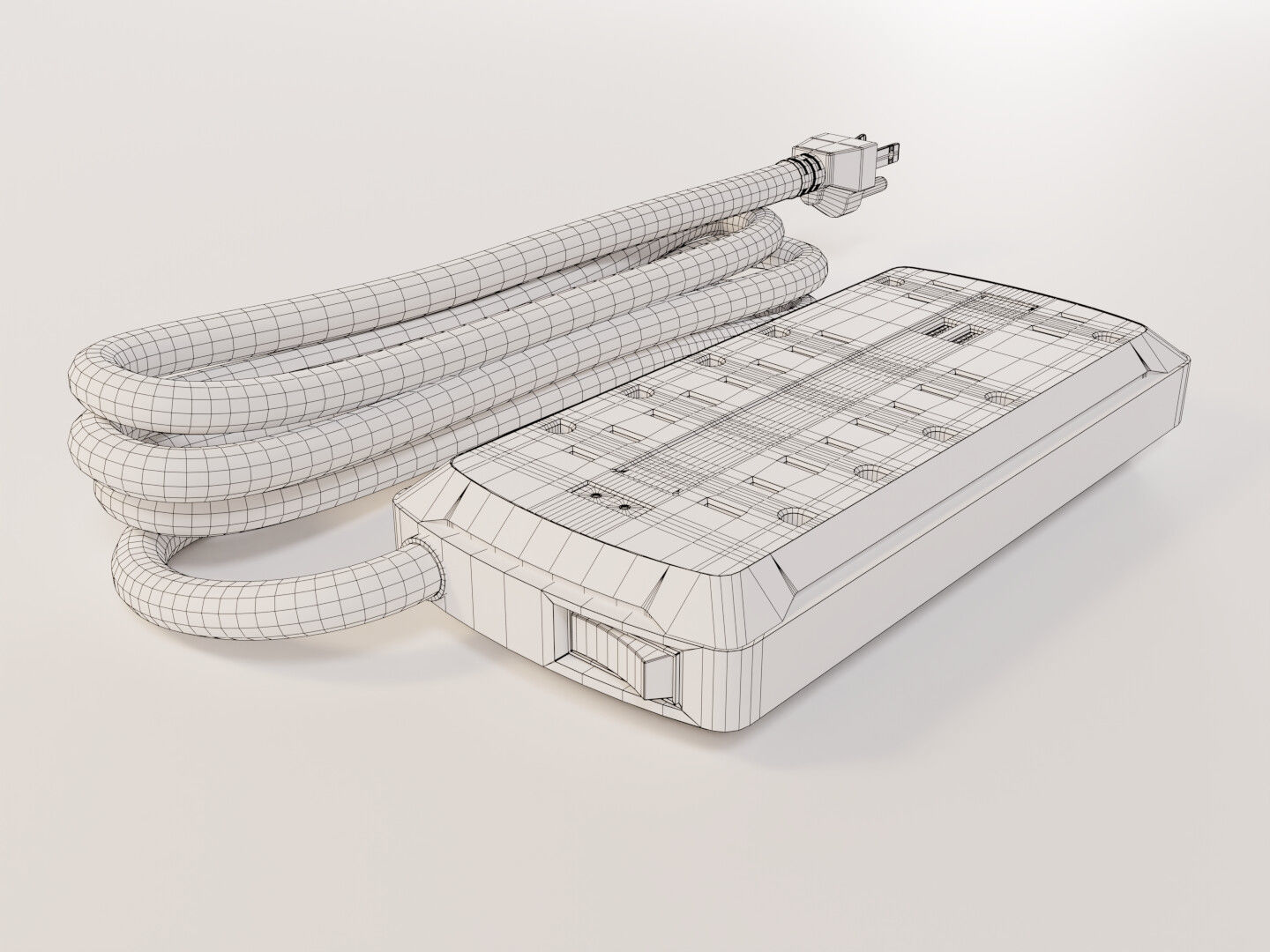 Power Strip 3D model_23