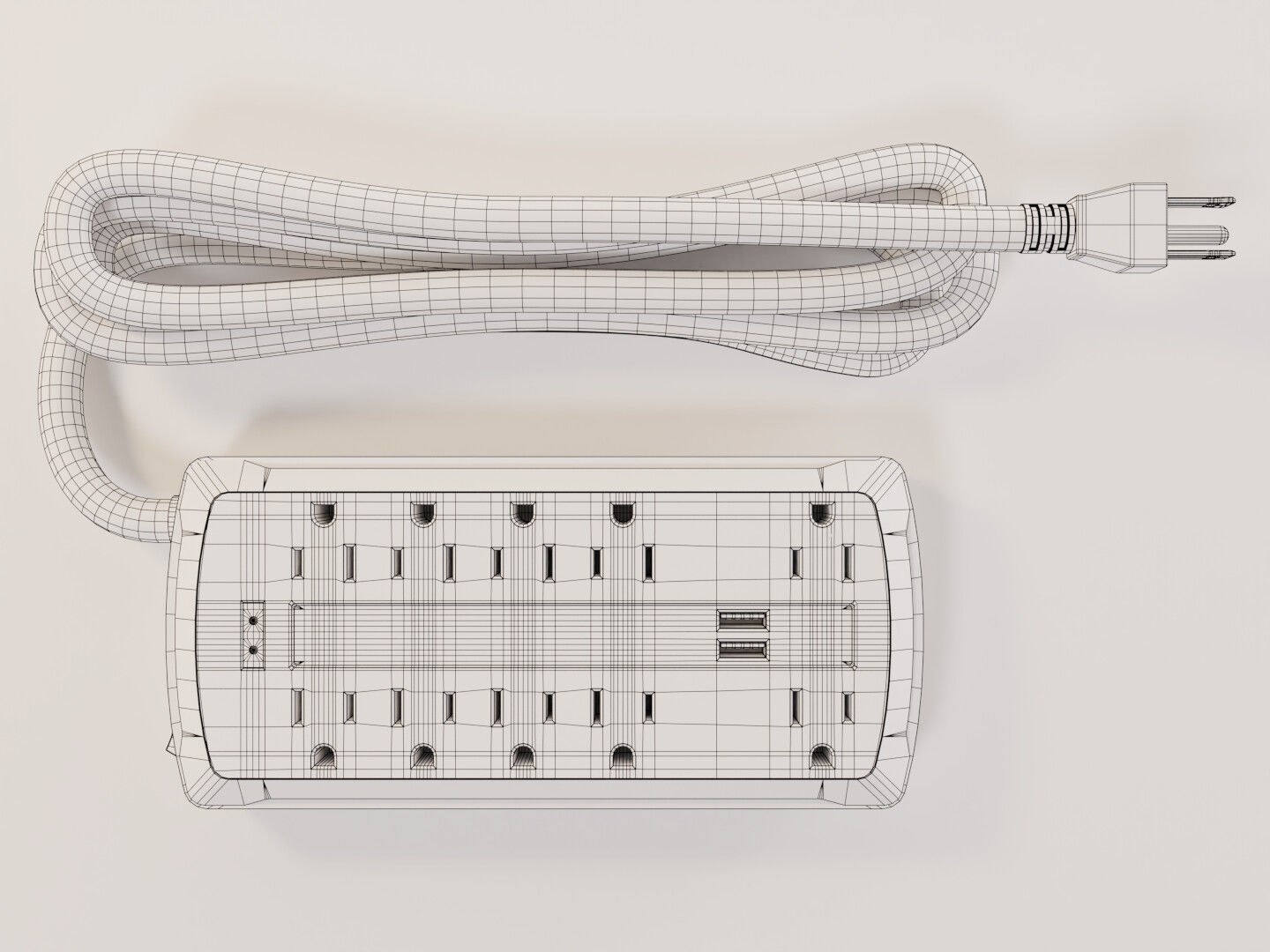 Power Strip 3D model_20