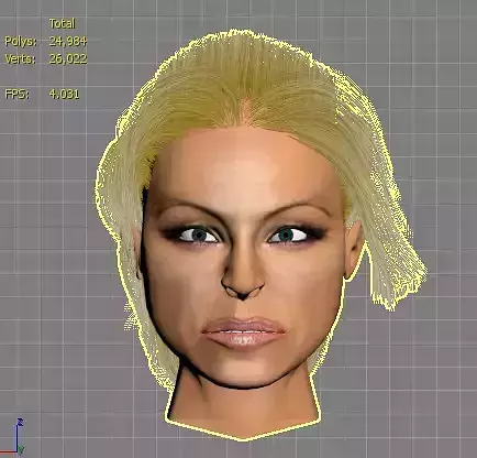 head pamela anderson 3D model head pamela anderson 3D model