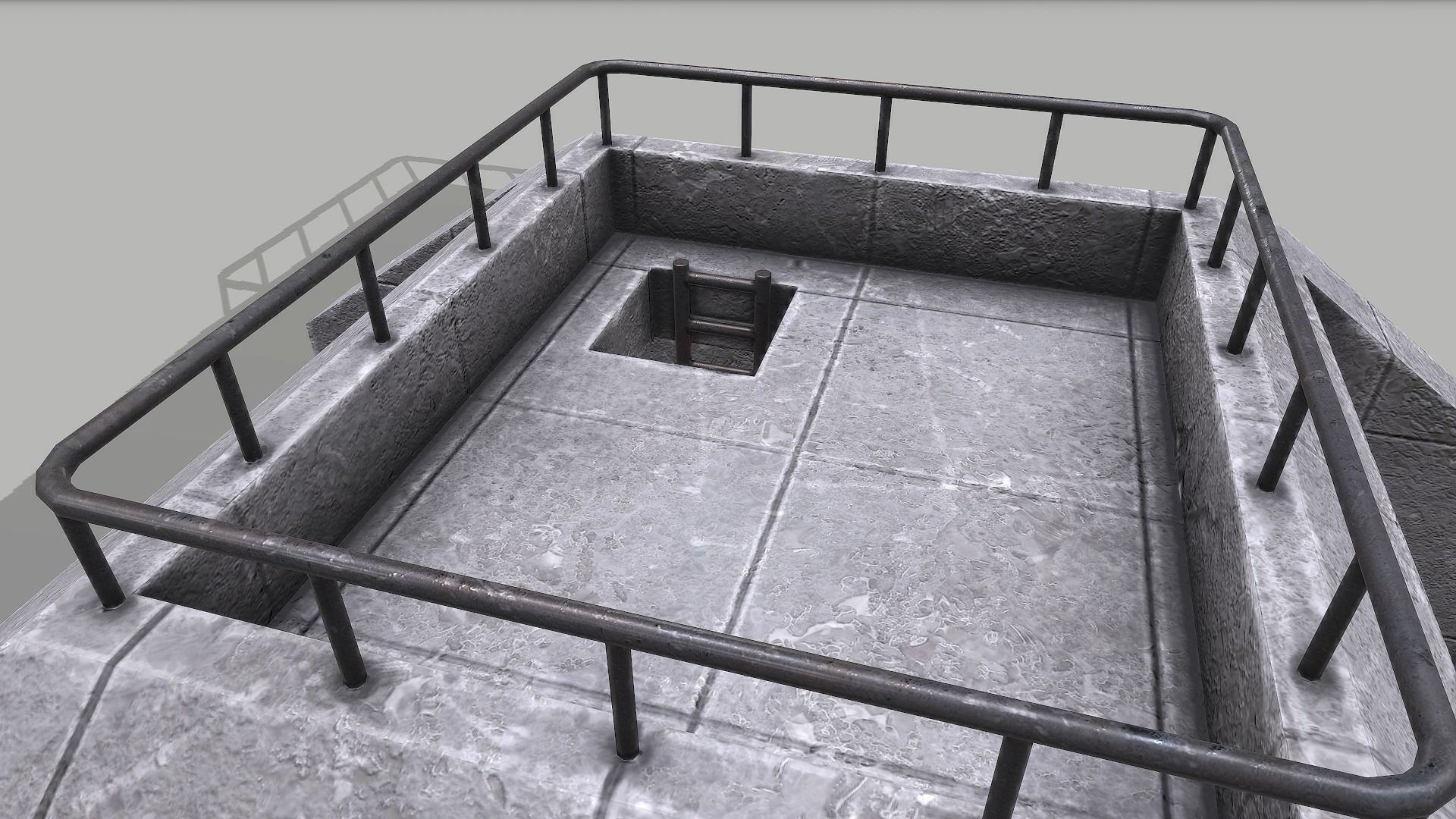 Military Bunker  Low-poly 3D model_3