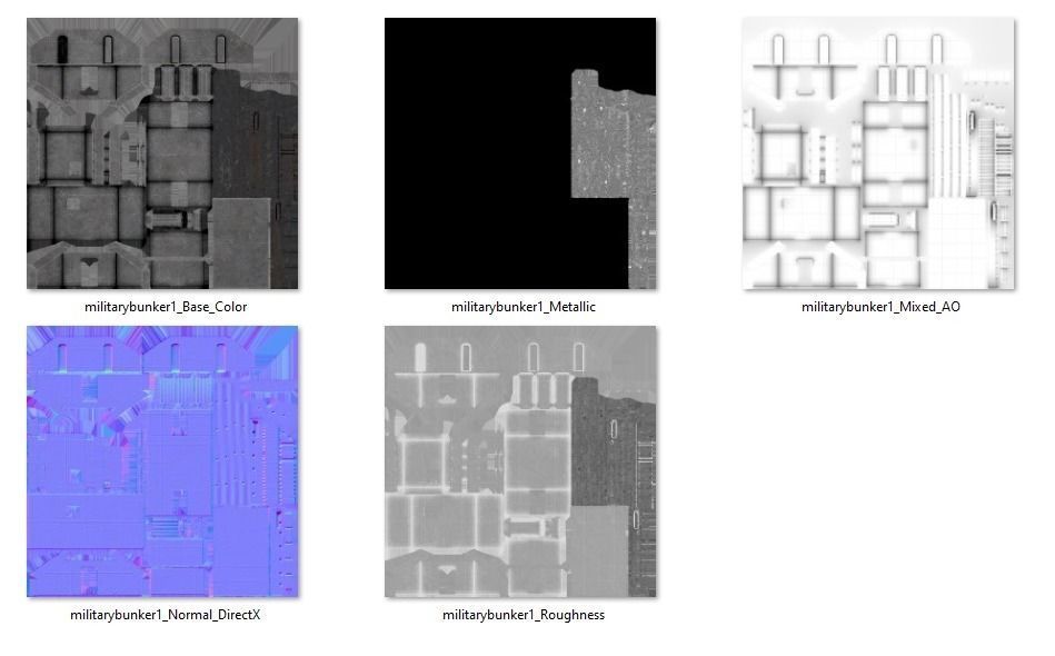 Military Bunker  Low-poly 3D model_8