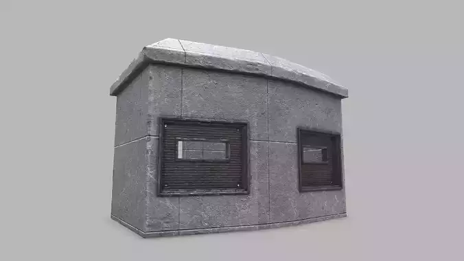 Military Bunker 2 Low-poly 3D model