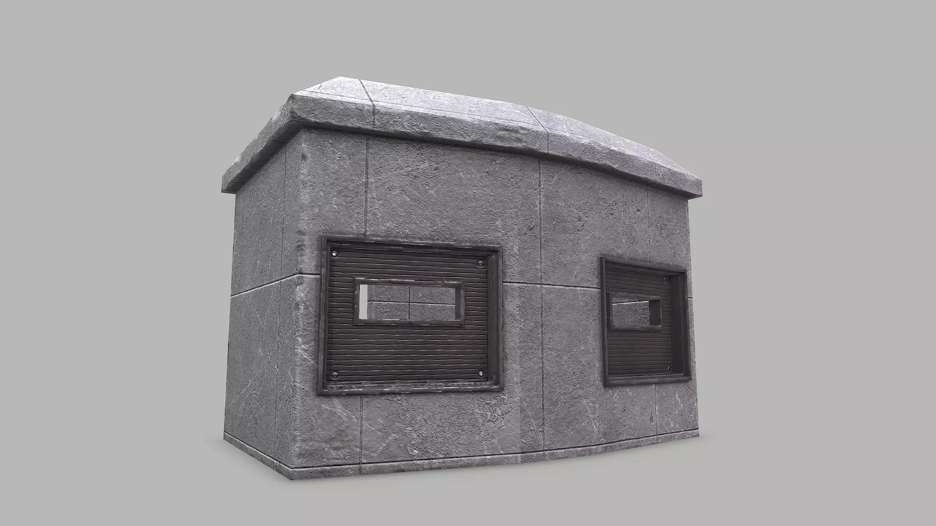 Military Bunker 2 Low-poly 3D model_0