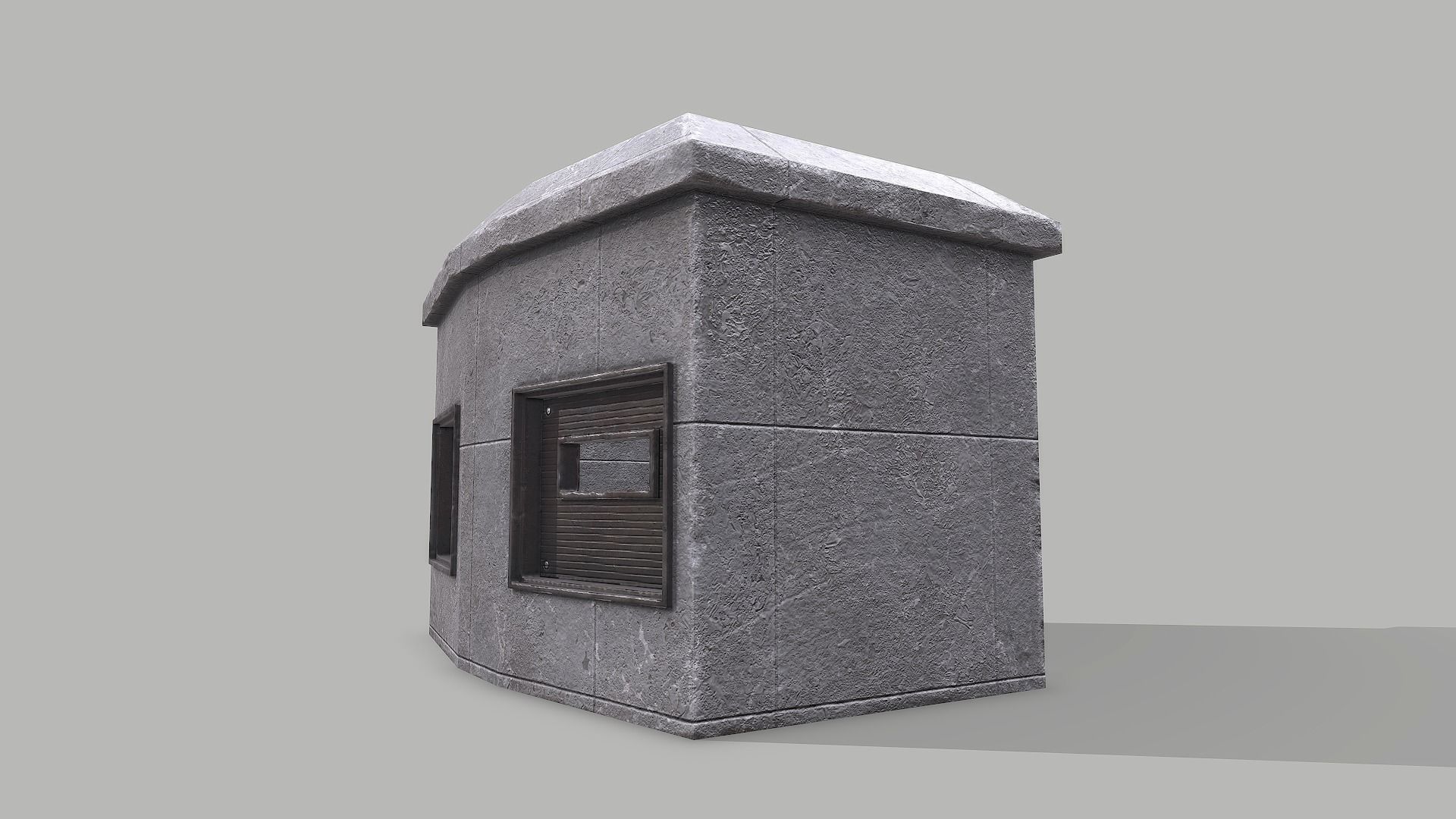 Military Bunker 2 Low-poly 3D model_2