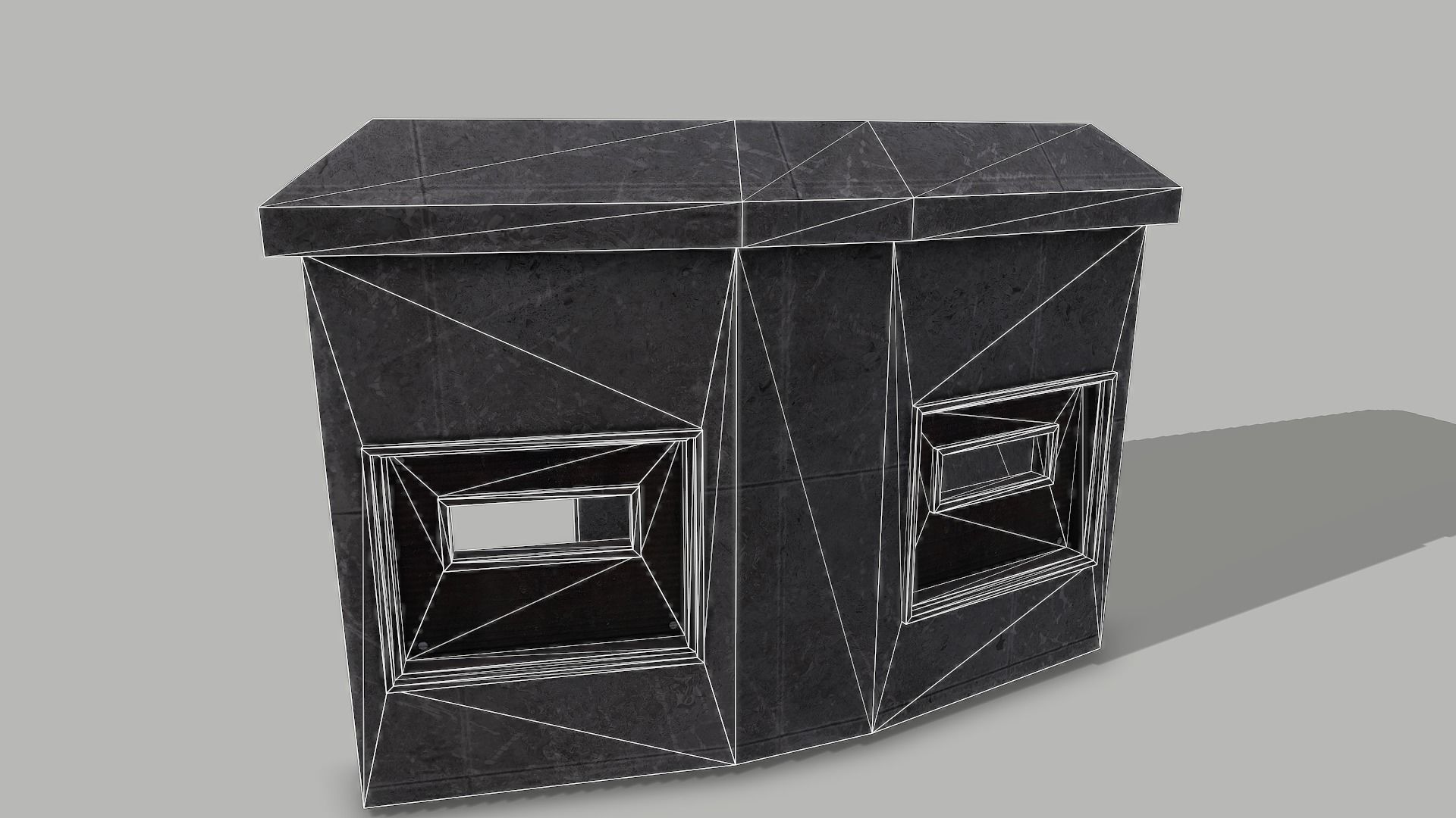 Military Bunker 2 Low-poly 3D model_5