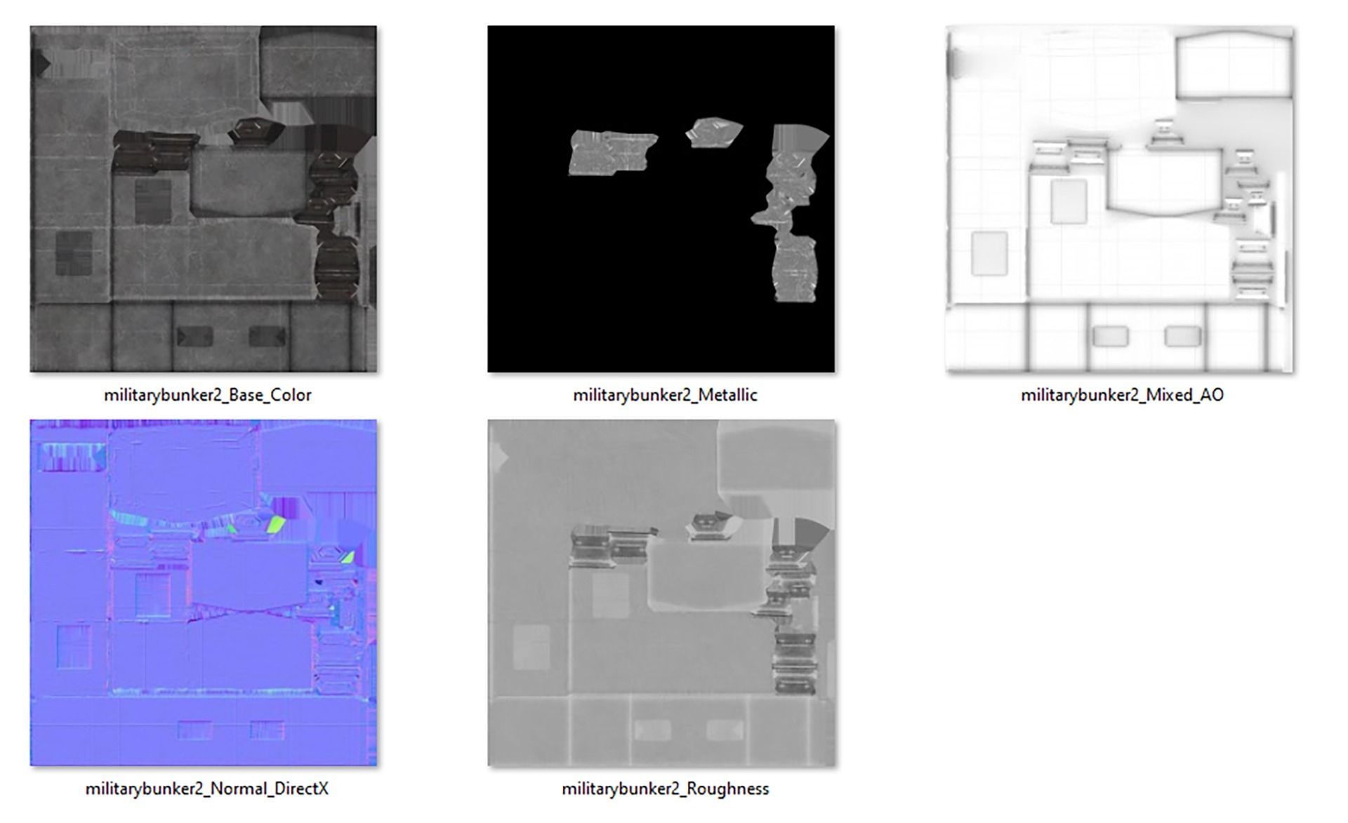 Military Bunker 2 Low-poly 3D model_6