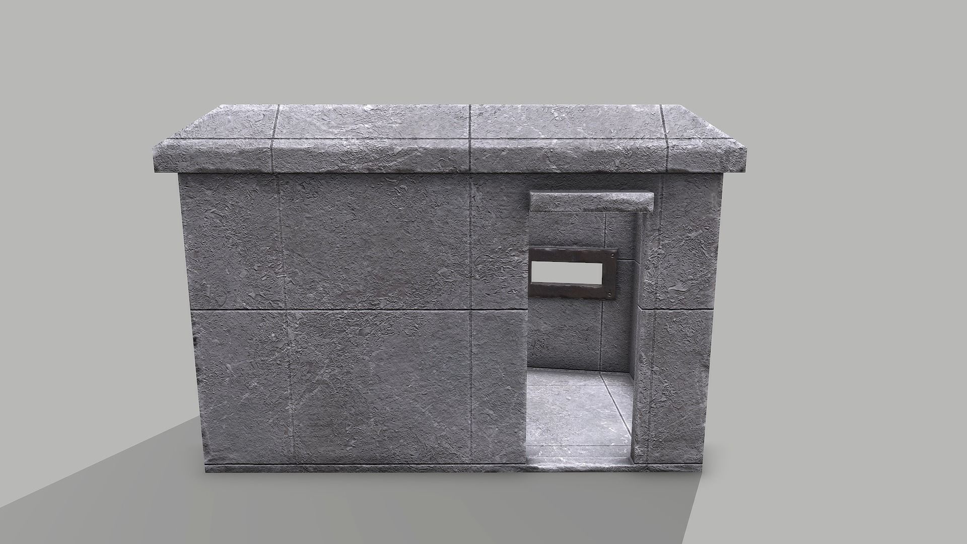 Military Bunker 2 Low-poly 3D model_4