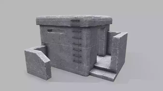 Military Bunker 3 Low-poly 3D model