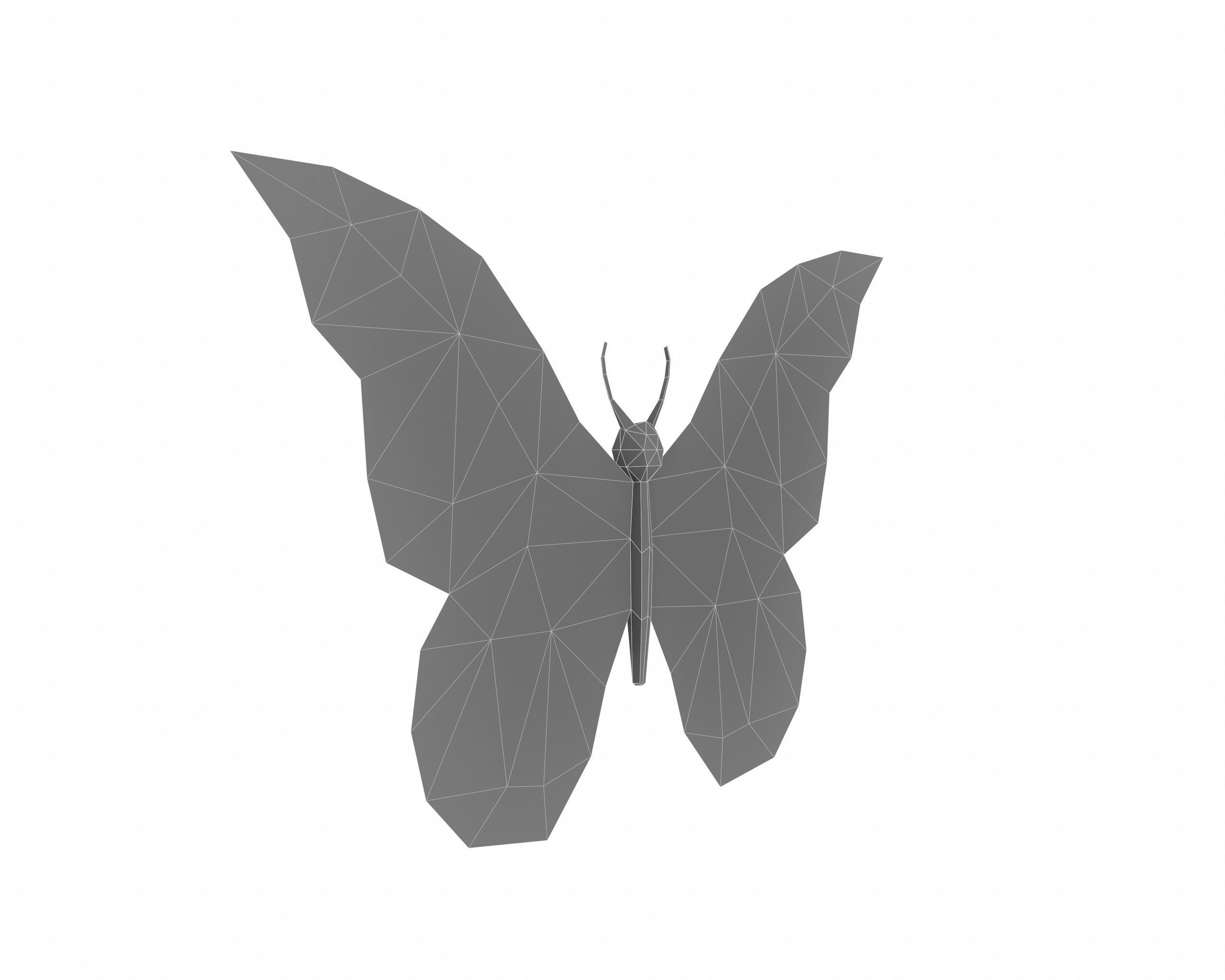  Cartoon Butterfly Collection -LOW POLY Low-poly 3D model_7