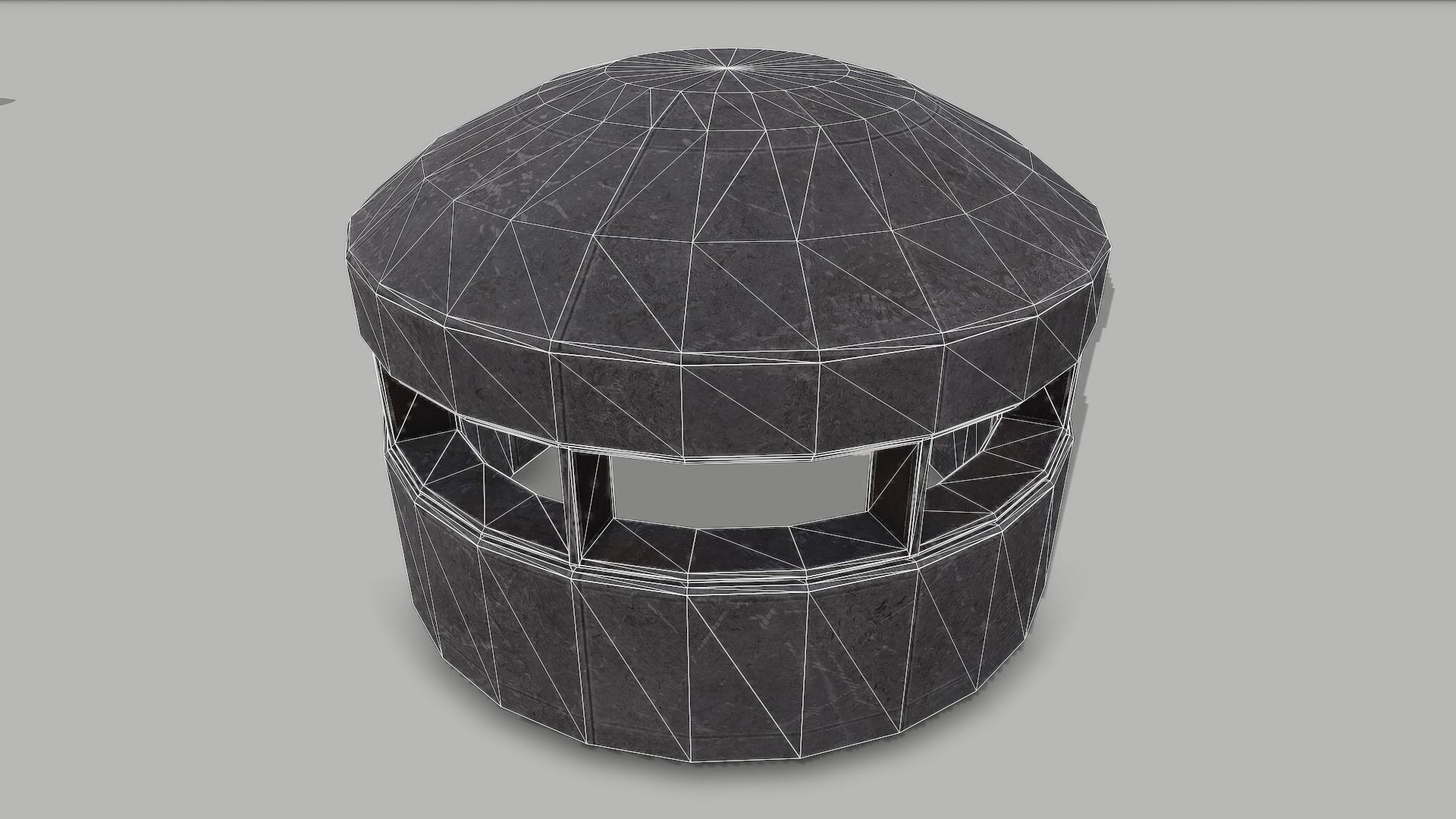 Military Bunker 4  Low-poly 3D model_5