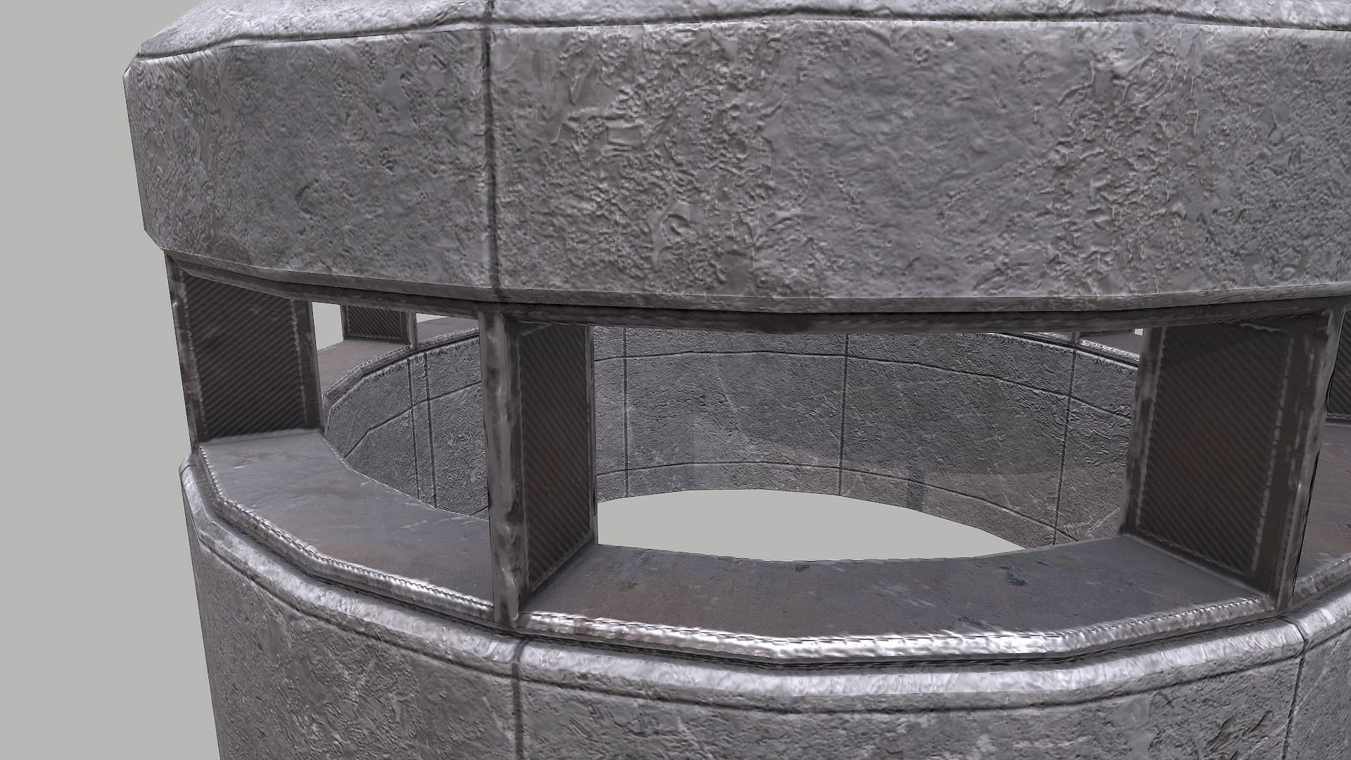 Military Bunker 4  Low-poly 3D model_4