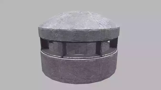 Military Bunker 4  Low-poly 3D model