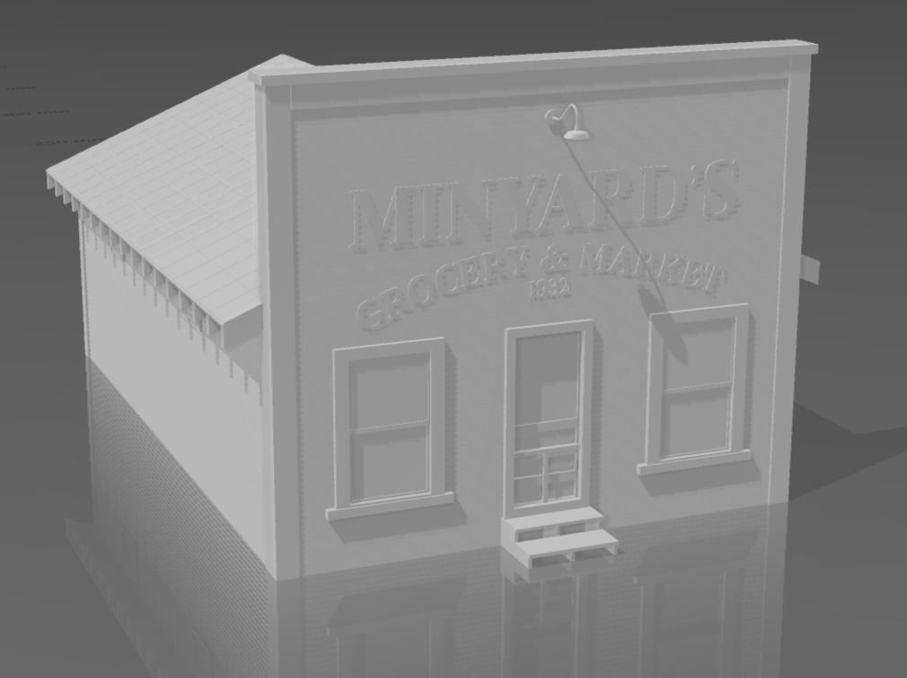 Minyards Grocery and Market ca 1932 HO Scale Railroad 3D model | CGTrader