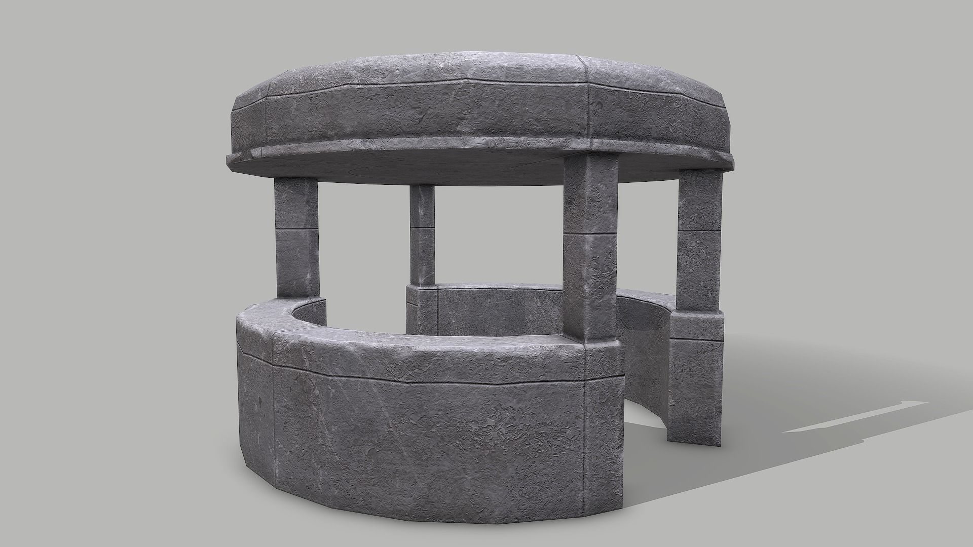 Military Bunker 5 Low-poly 3D model_3