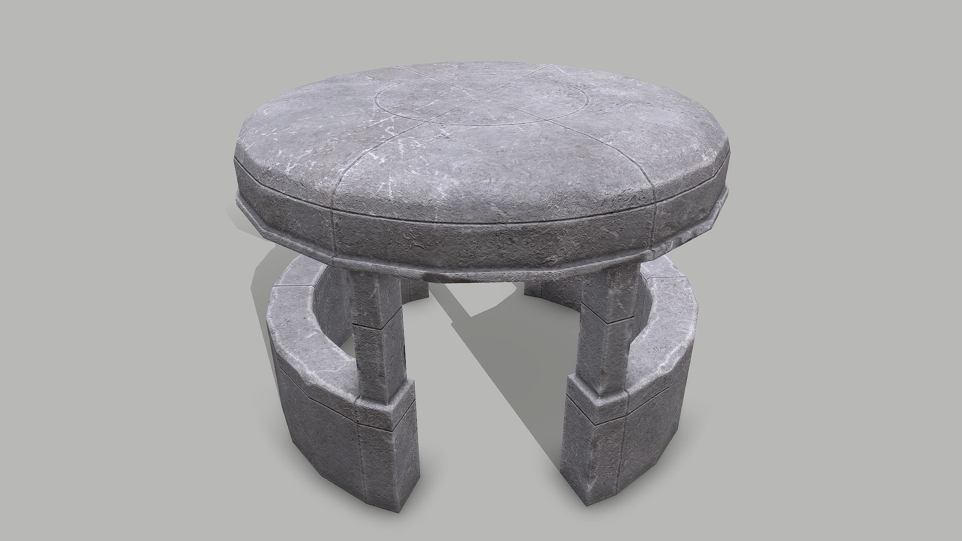 Military Bunker 5 Low-poly 3D model_2