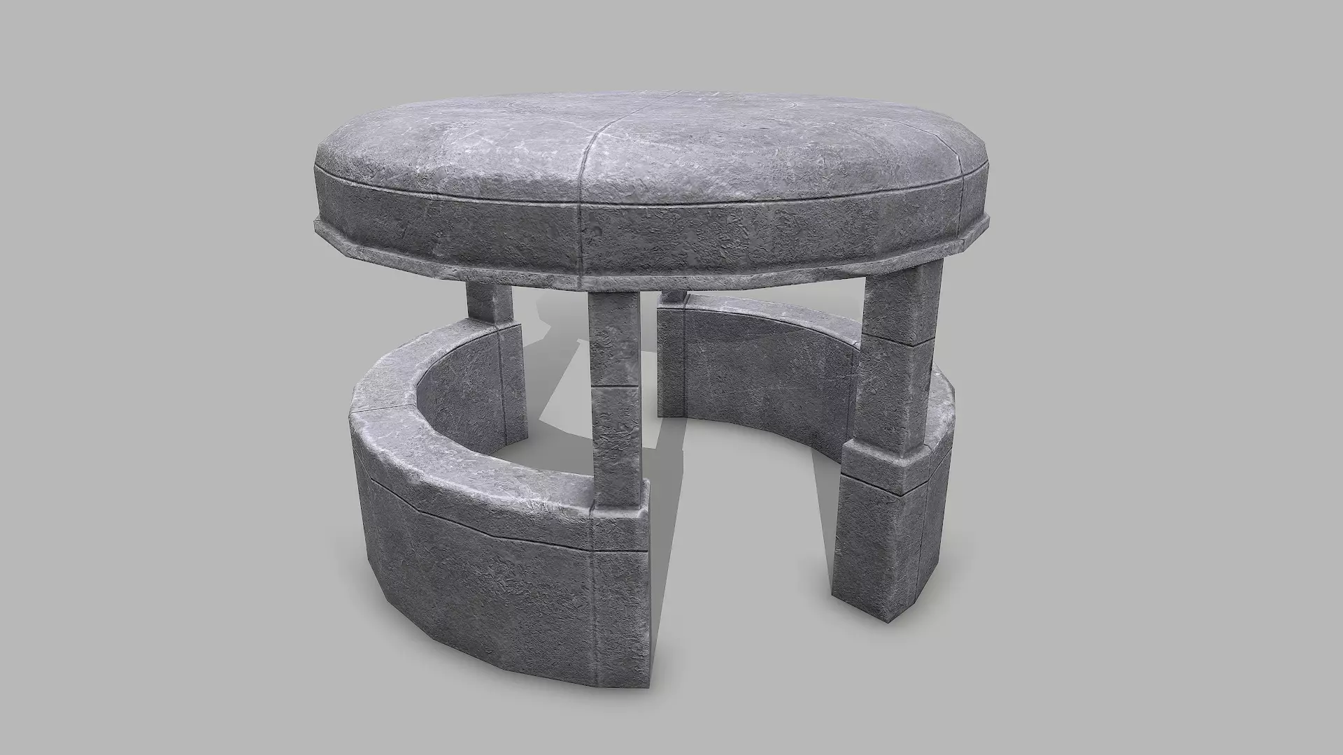 Military Bunker 5 Low-poly 3D model_0