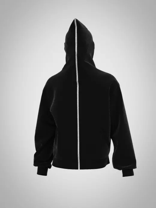 Full zip hoodie model 3D model_0