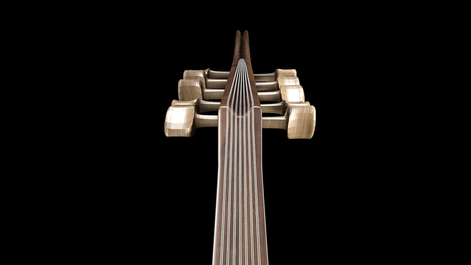 Oud Musical Instrument 3D model_7