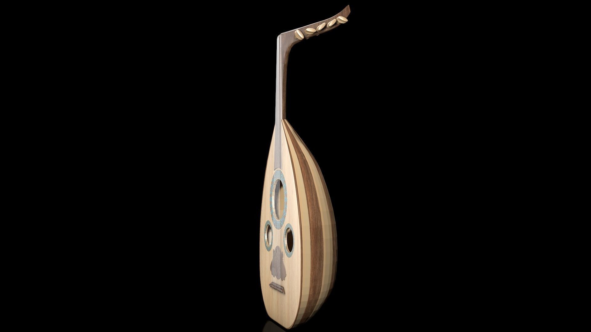 Oud Musical Instrument 3D model_1