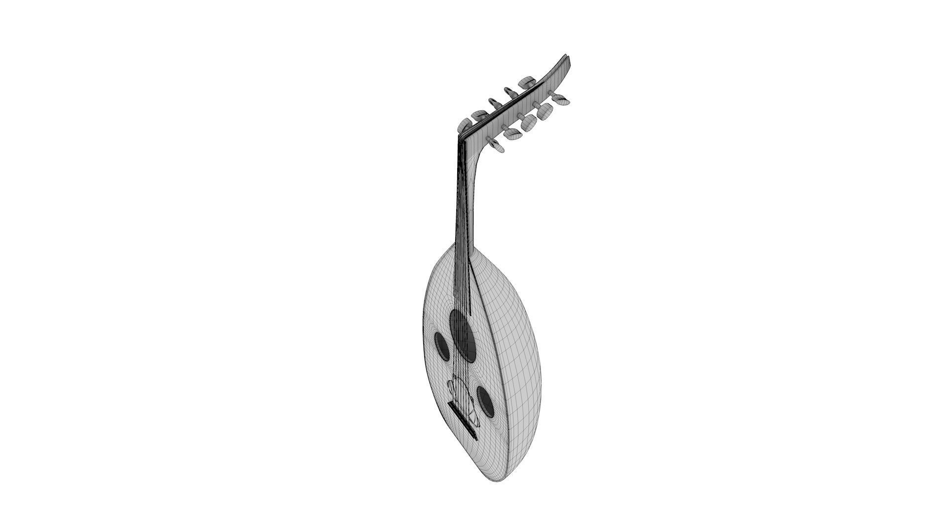 Oud Musical Instrument 3D model_13
