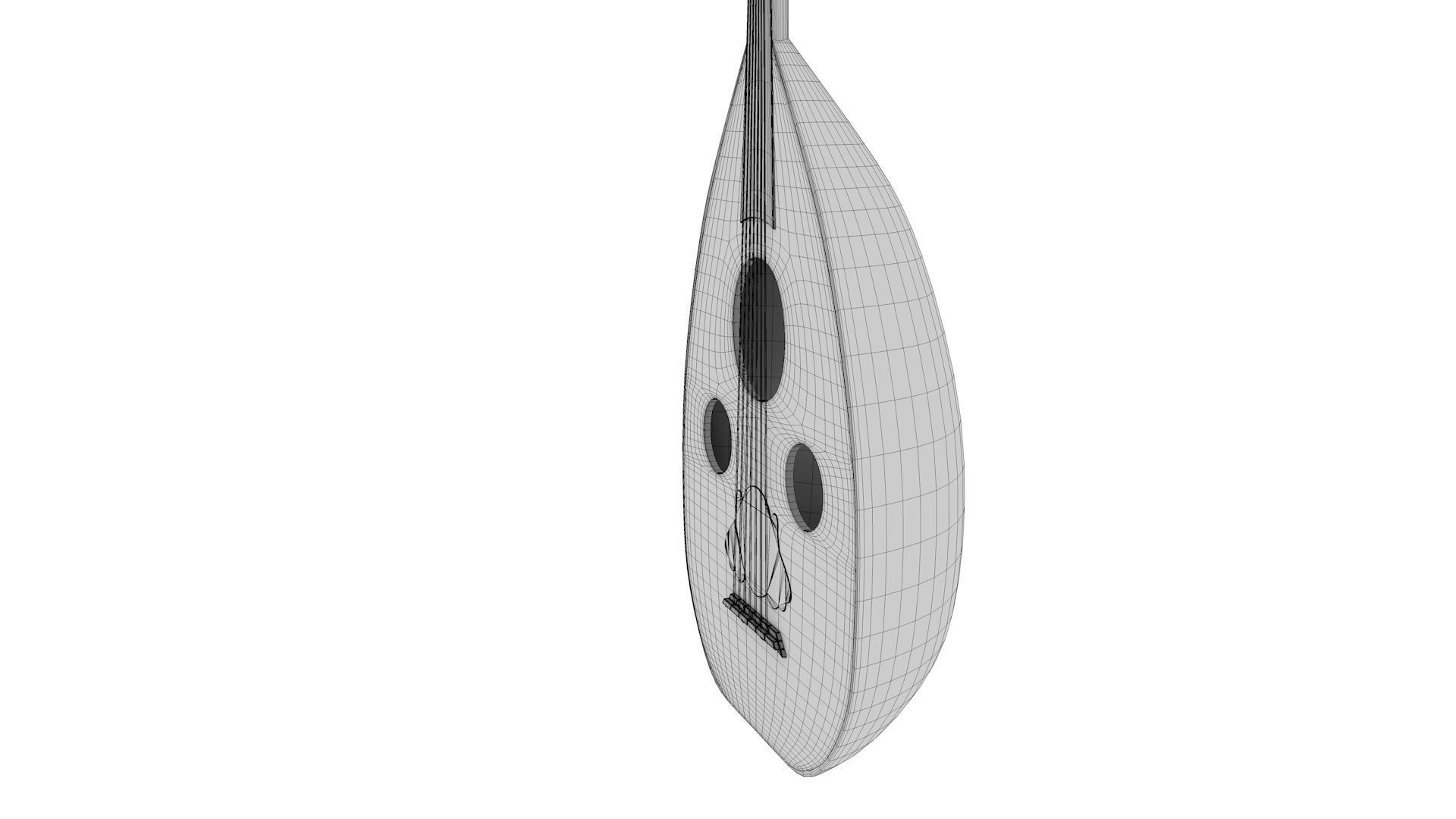 Oud Musical Instrument 3D model_14