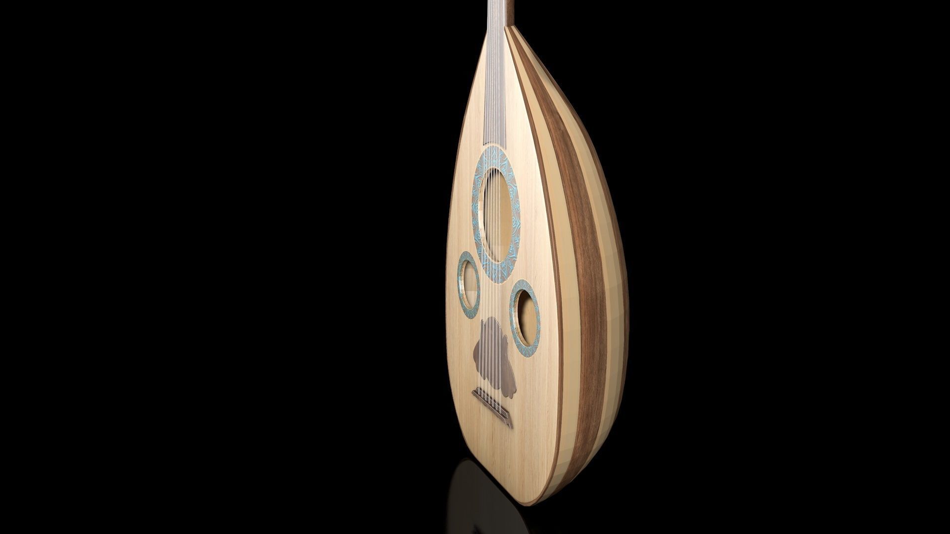 Oud Musical Instrument 3D model_5