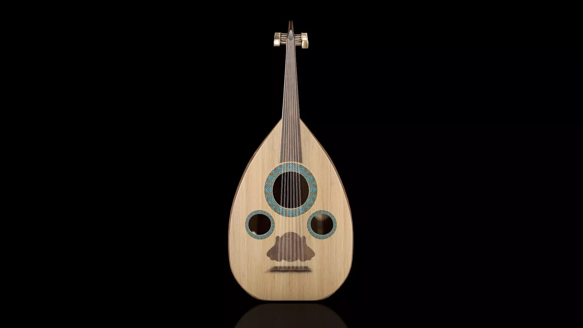 Oud Musical Instrument 3D model_0