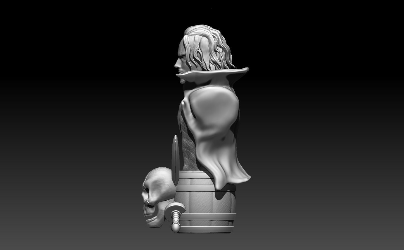 Shanks bust  3D print model_5