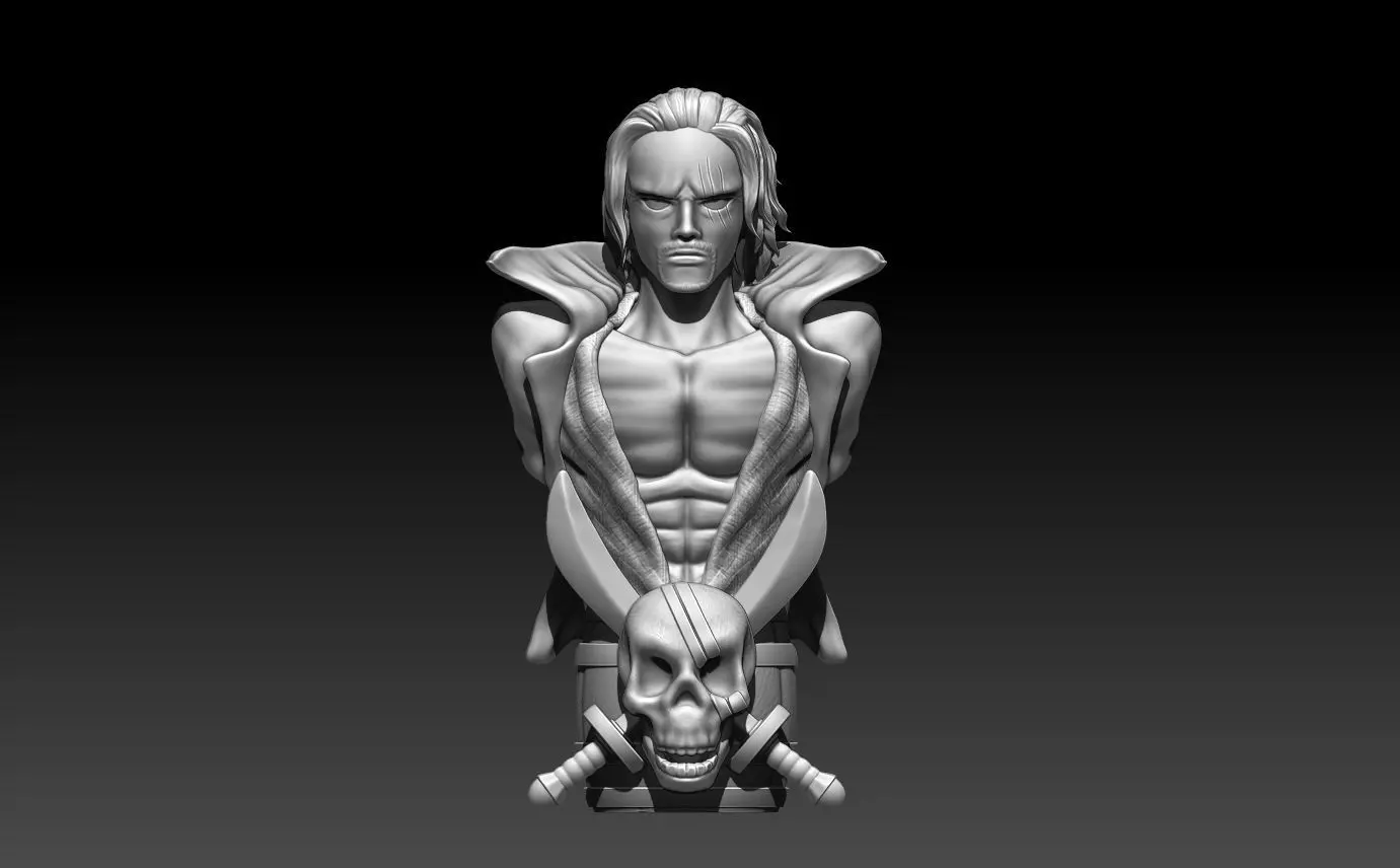 Shanks bust  3D print model_0