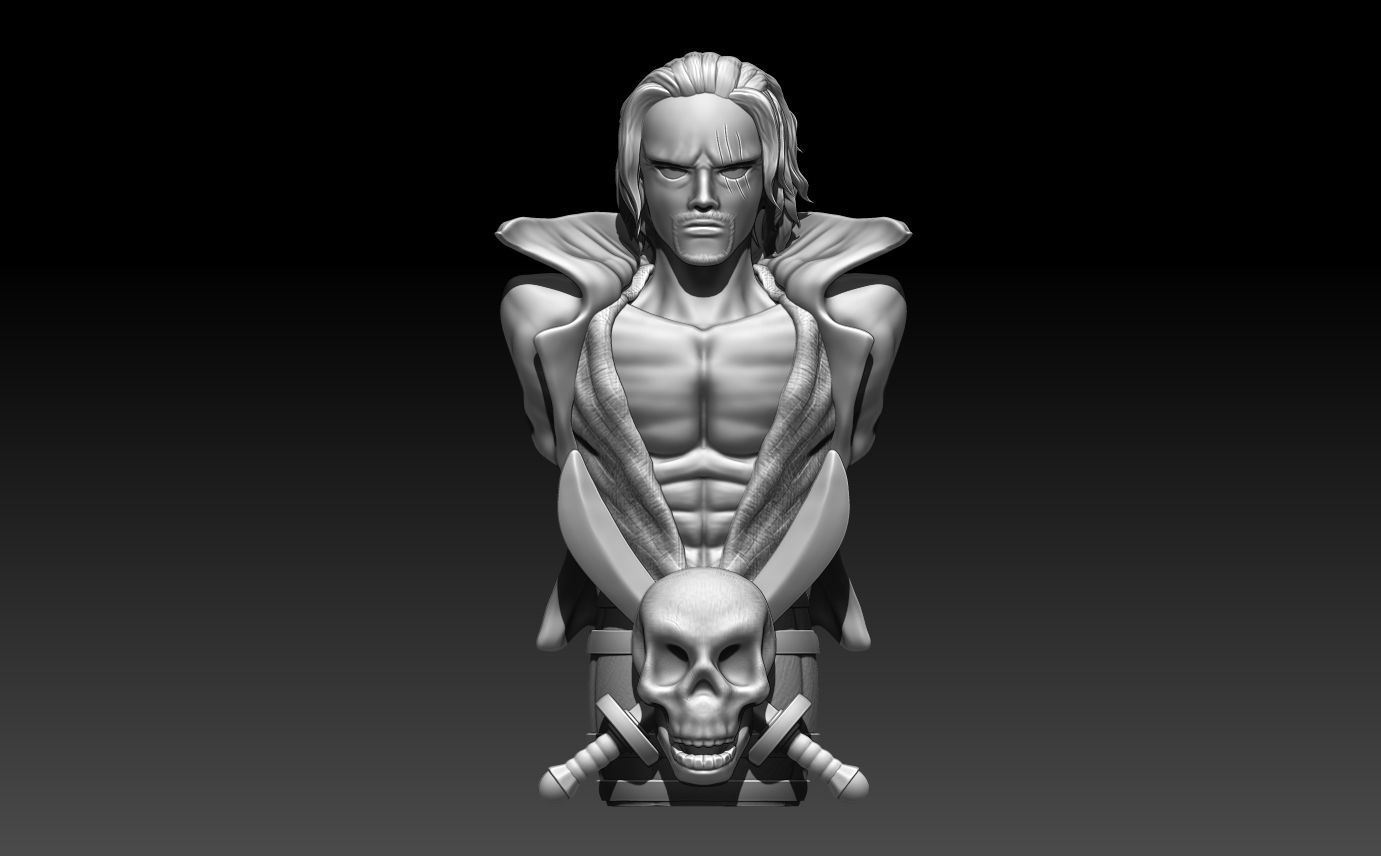 Shanks bust  3D print model_3