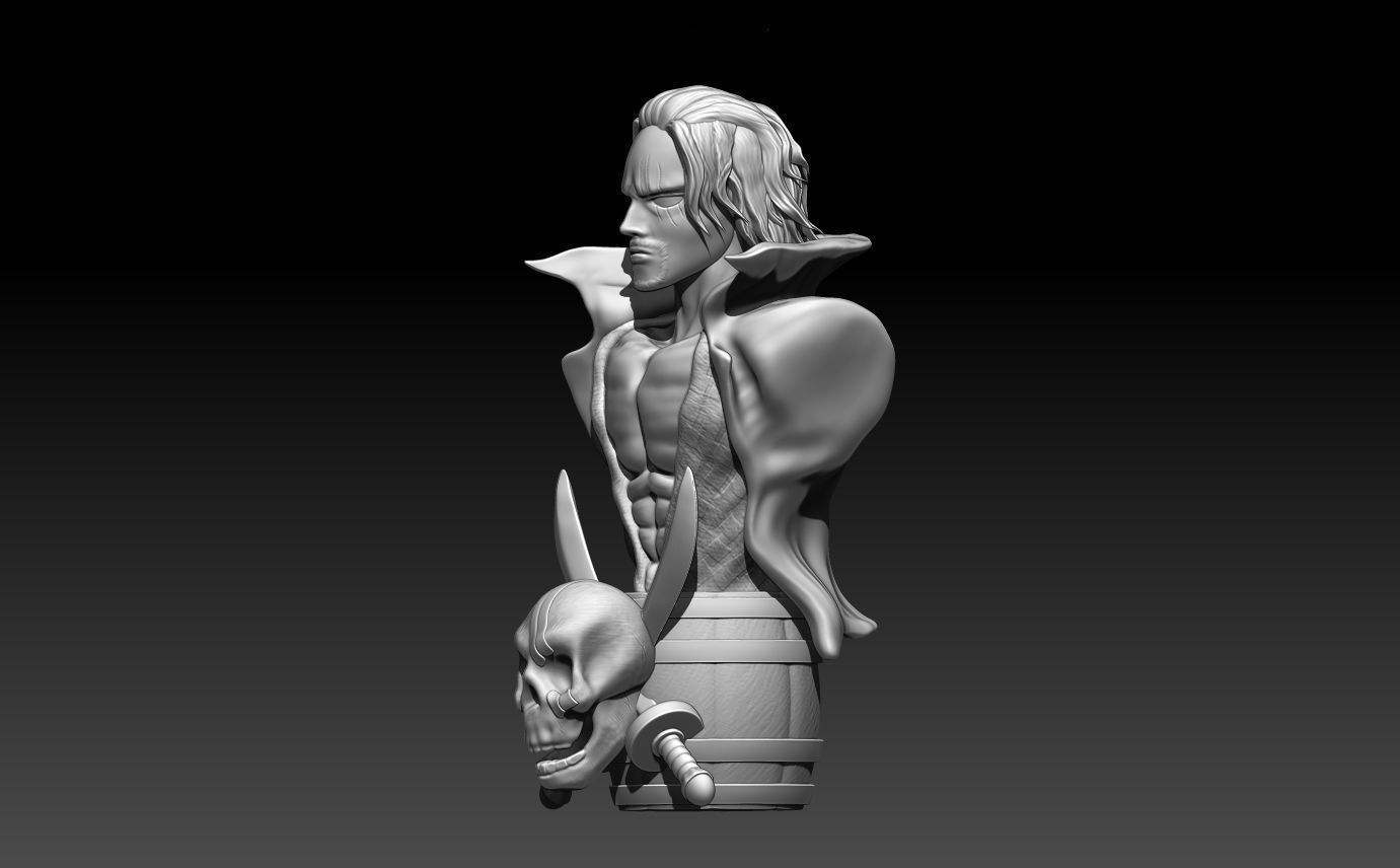 Shanks bust  3D print model_4