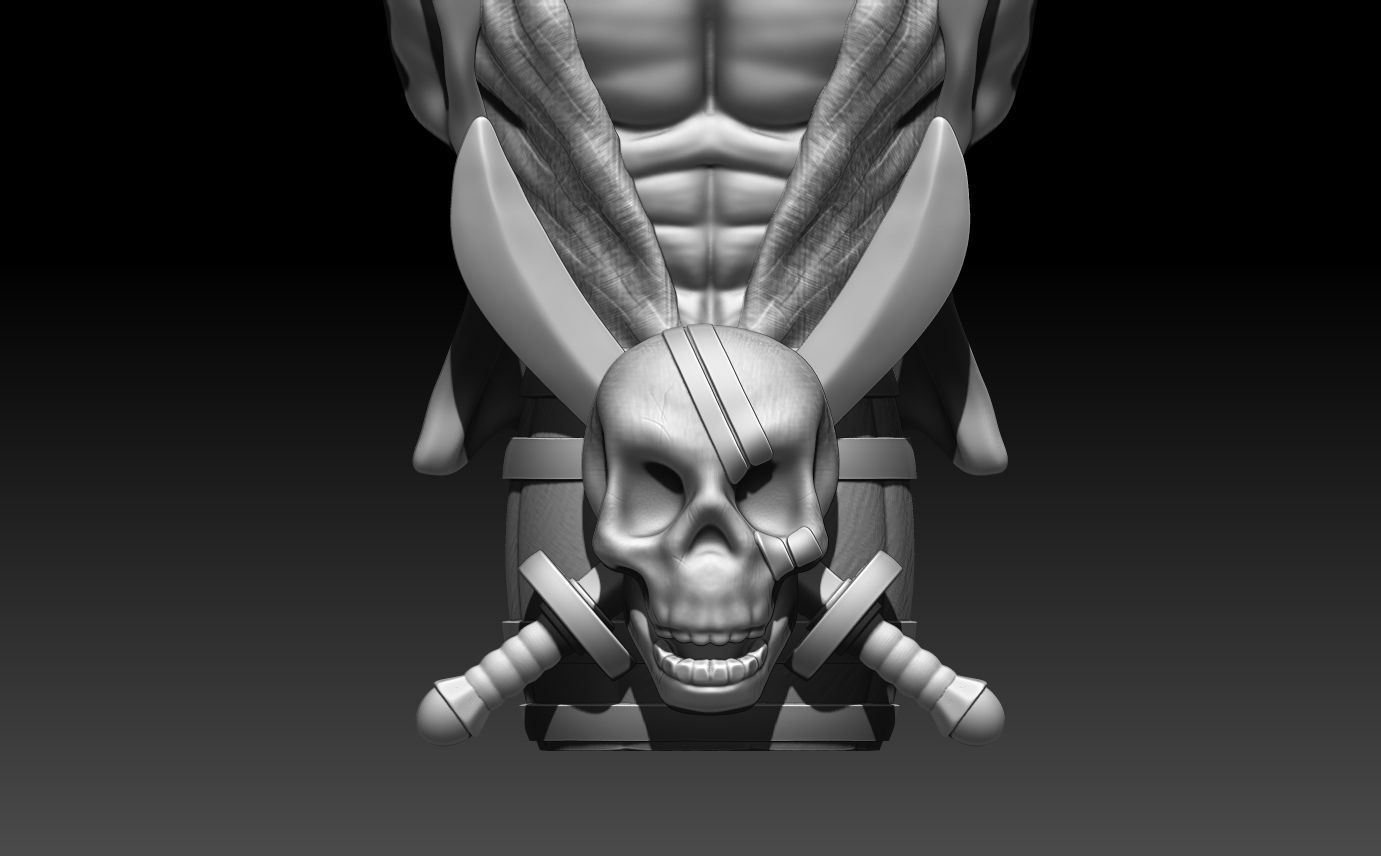 Shanks bust  3D print model_2