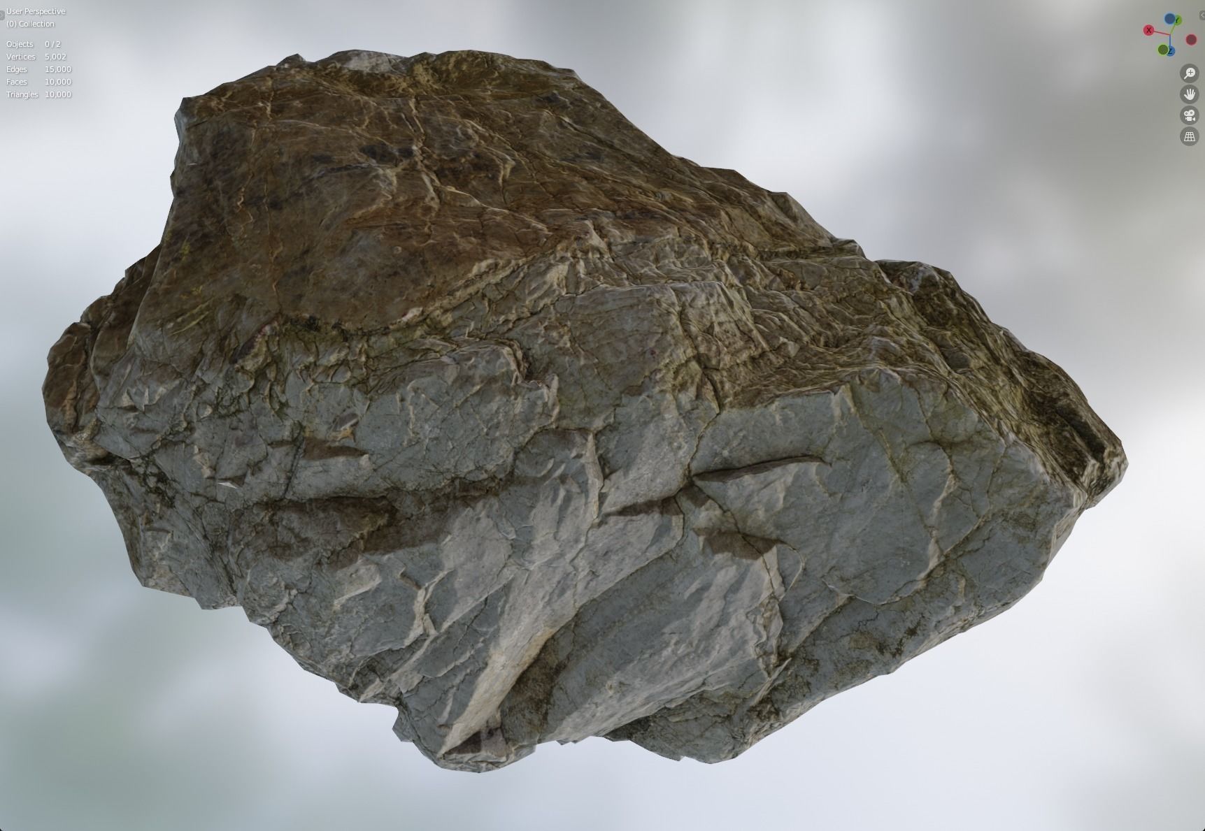 MicroFractured Quartz 1 - 8K Textures - 6 Mesh Resolutions Low-poly 3D model_7