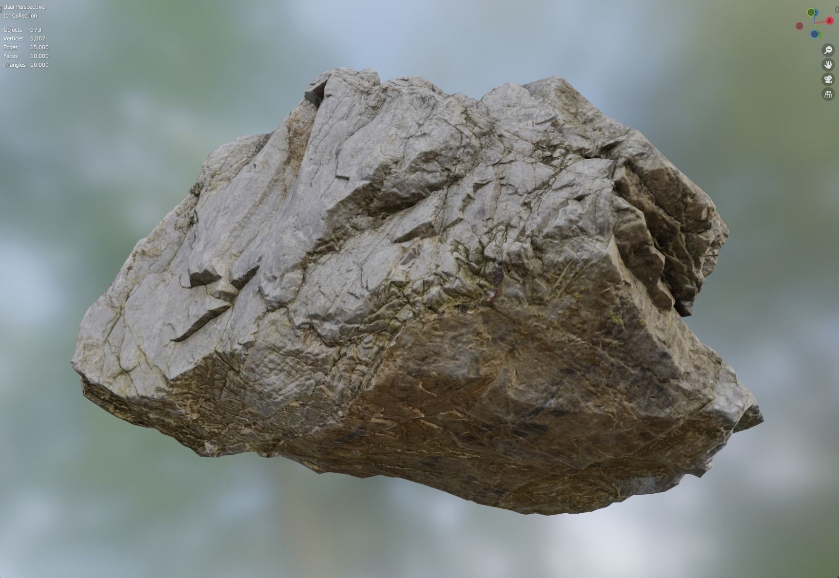 MicroFractured Quartz 1 - 8K Textures - 6 Mesh Resolutions Low-poly 3D model_2