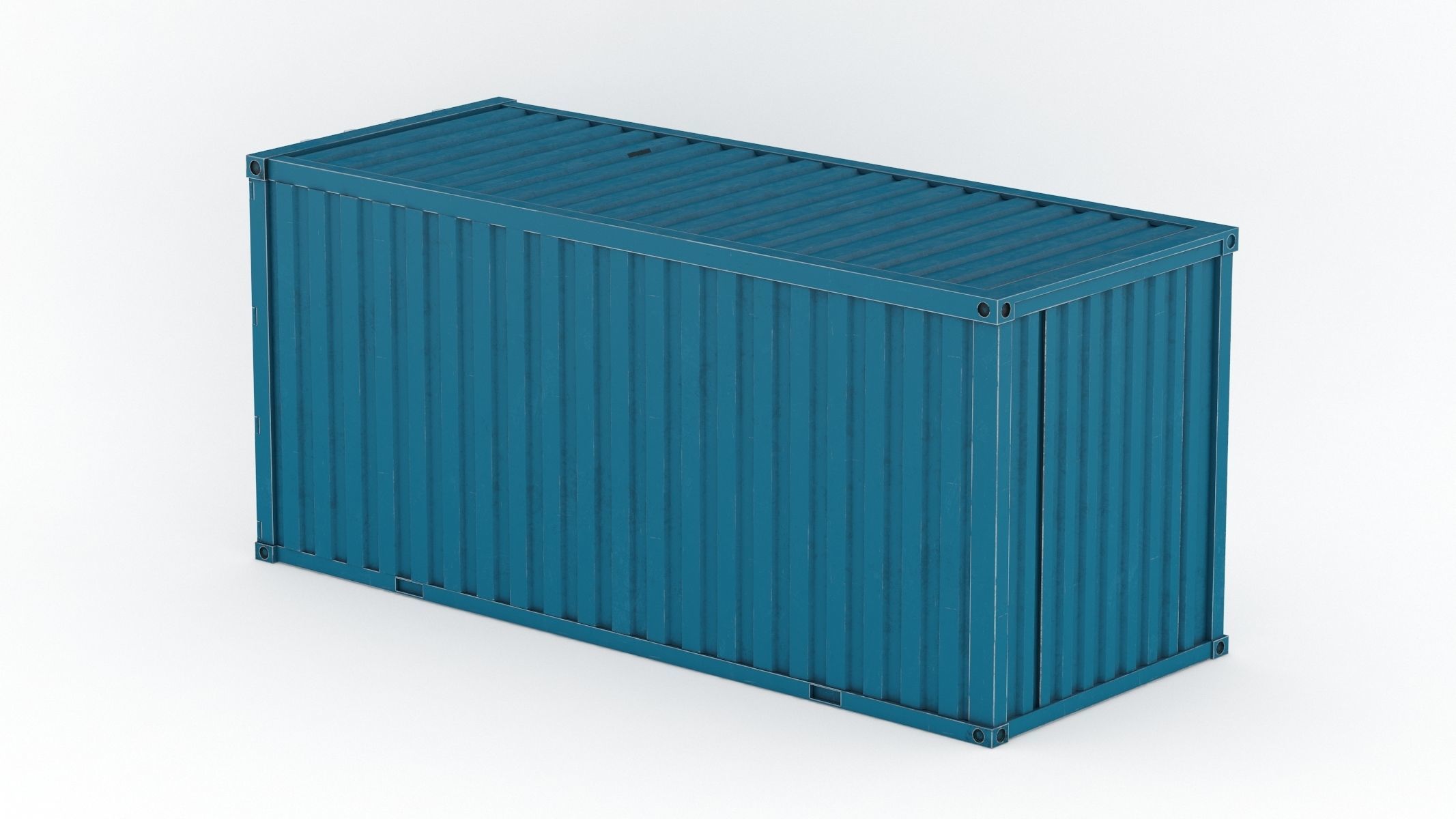 Generic Container 20ft PBR Realistic 3D model_4