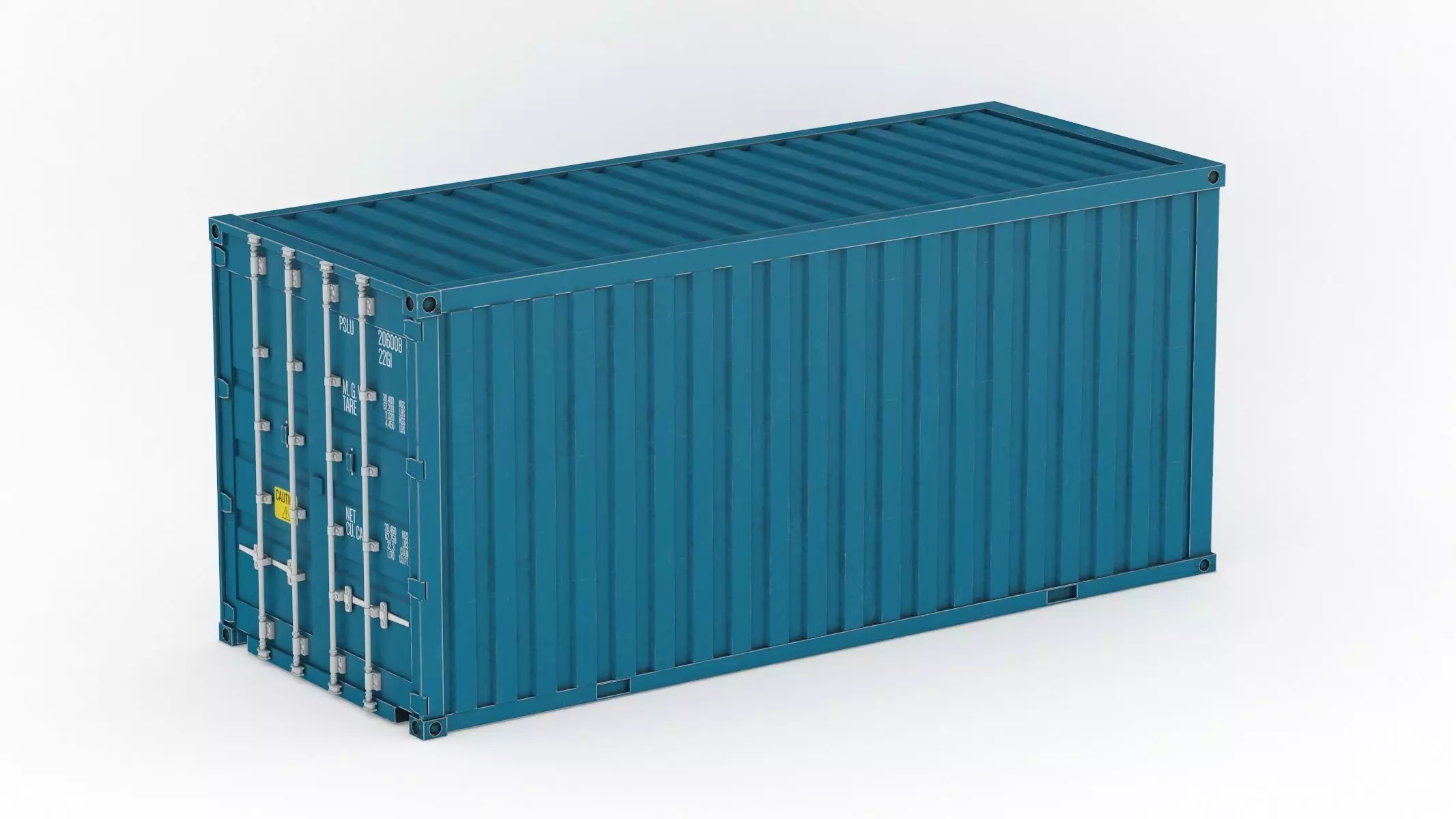 Generic Container 20ft PBR Realistic 3D model_0
