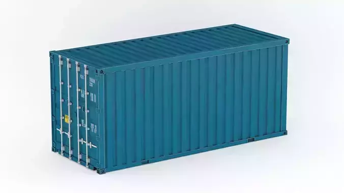 Generic Container 20ft PBR Realistic 3D model