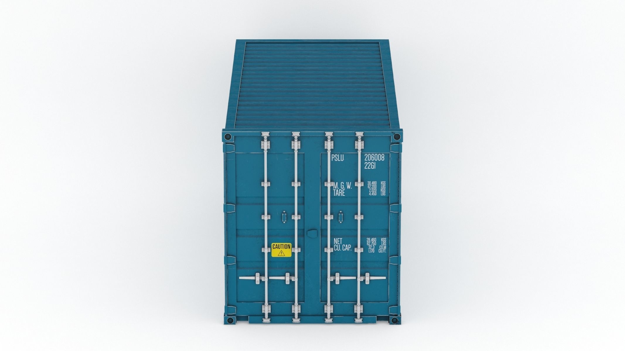 Generic Container 20ft PBR Realistic 3D model_1