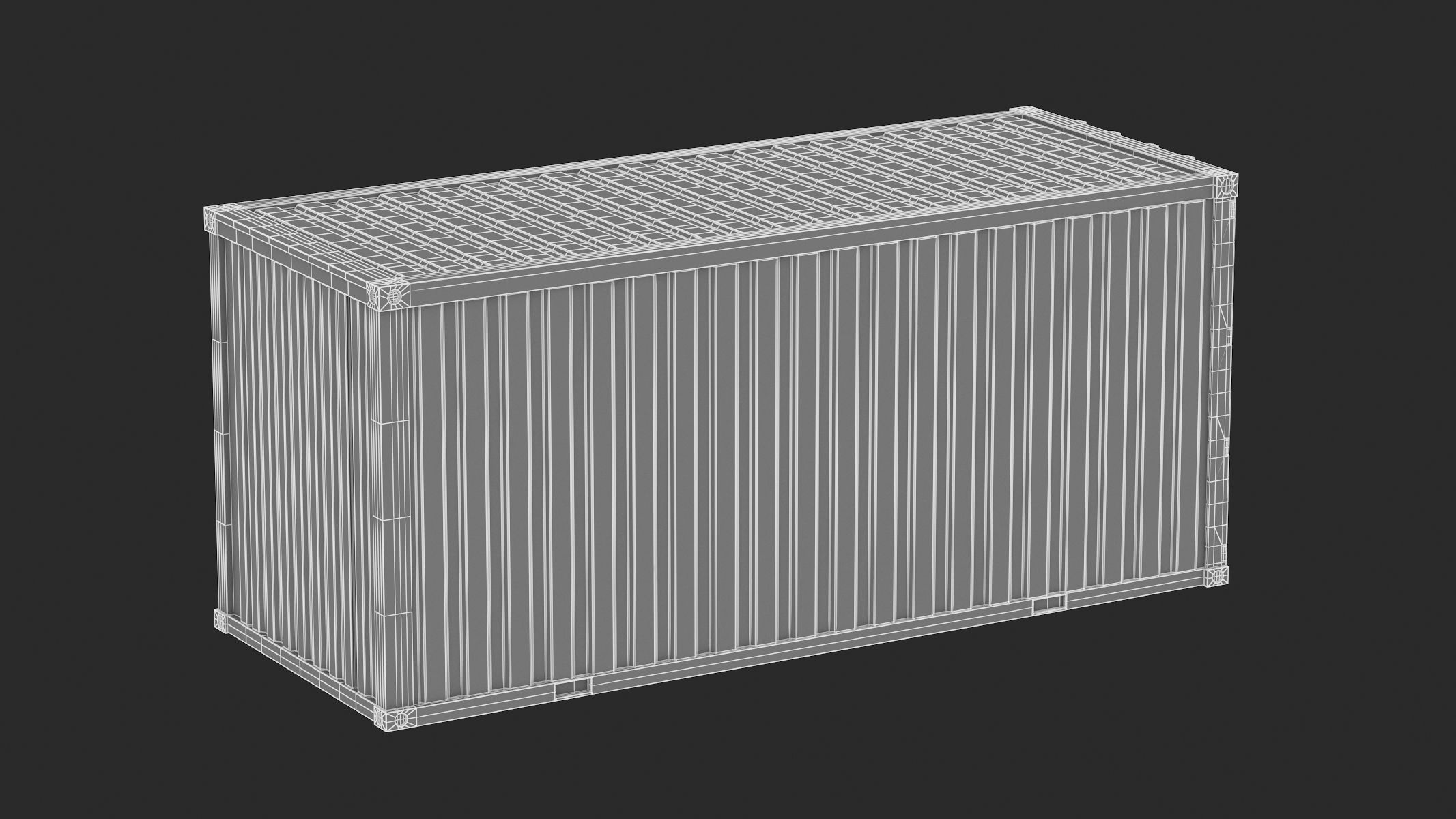 Generic Container 20ft PBR Realistic 3D model_7