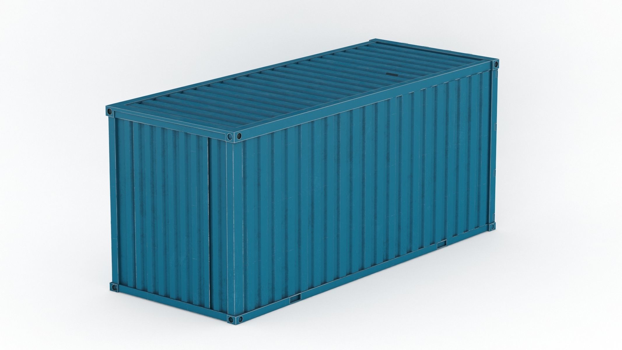 Generic Container 20ft PBR Realistic 3D model_3