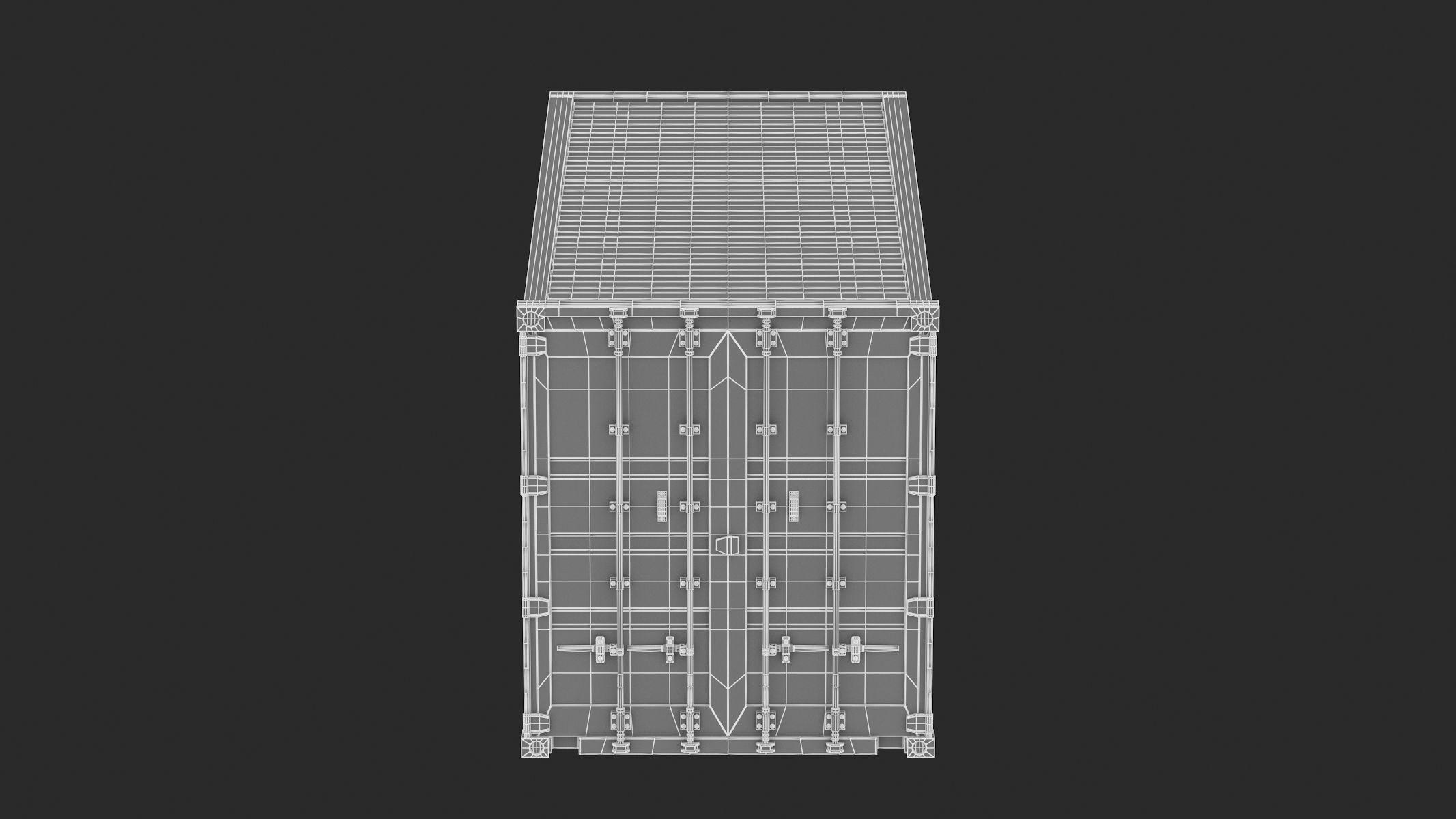 Generic Container 20ft PBR Realistic 3D model_5