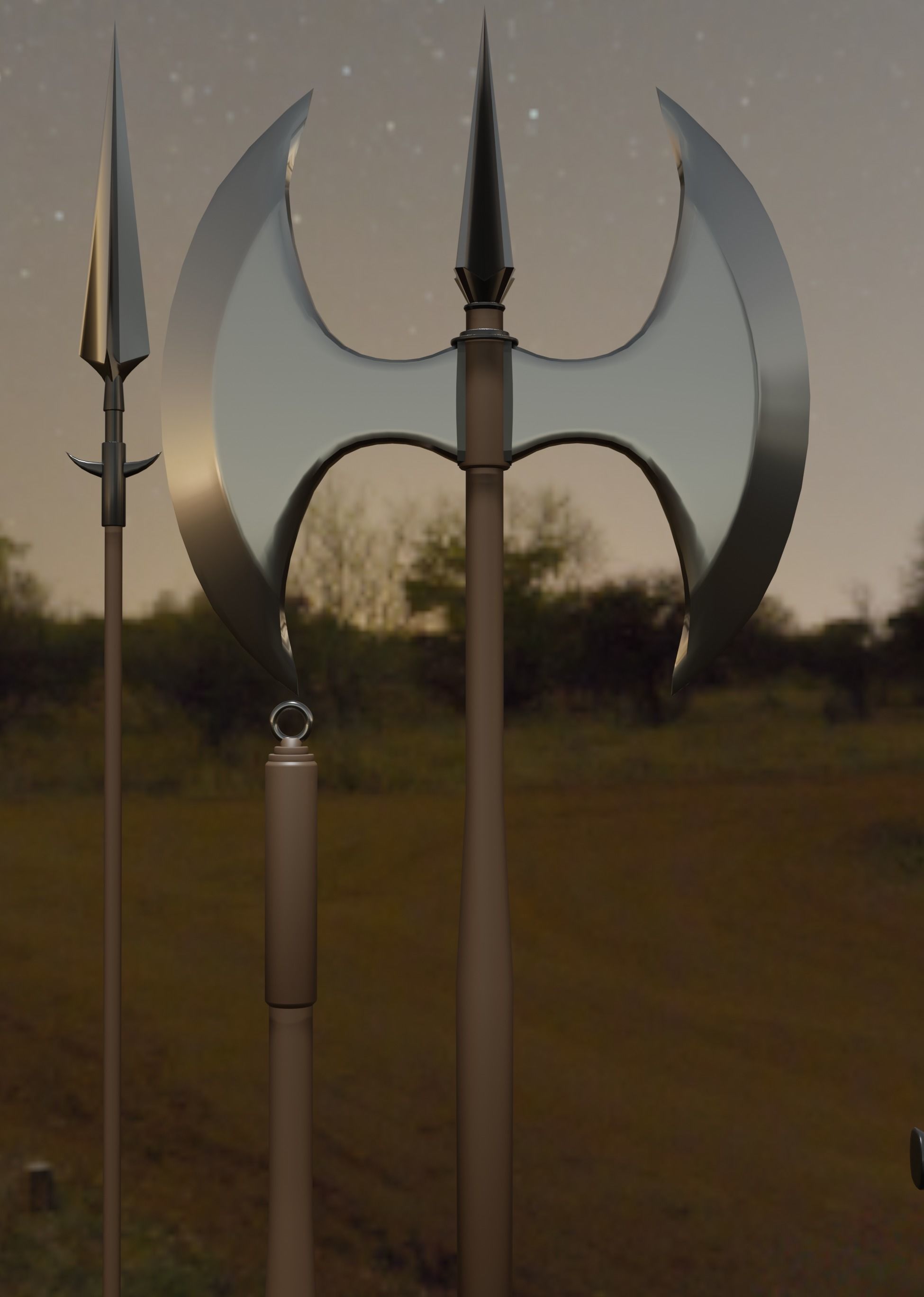 3D Medieval weapons Low-poly 3D model_2