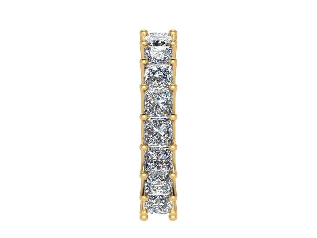 Ring335 princess cut diamond eternity ring gold 3D print model_3