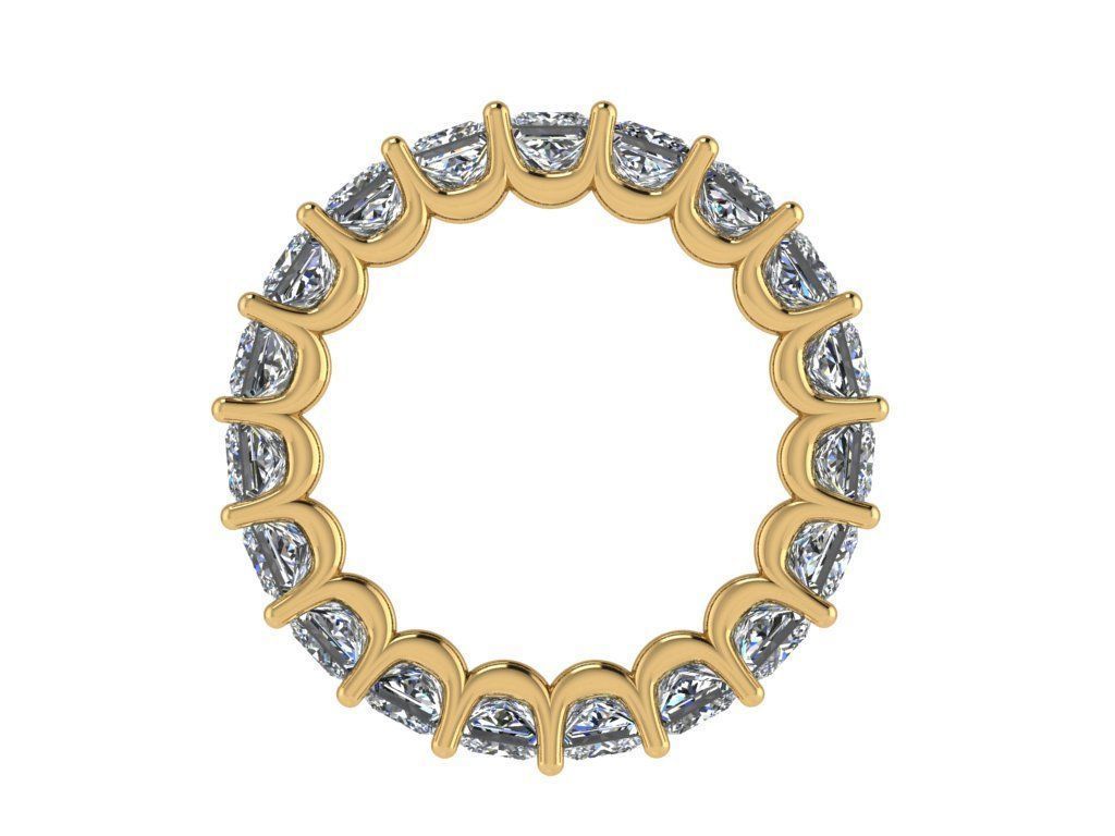 Ring335 princess cut diamond eternity ring gold 3D print model_2