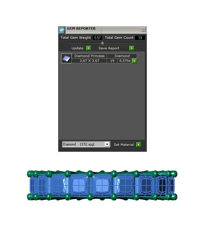 Ring335 princess cut diamond eternity ring gold 3D print model_6